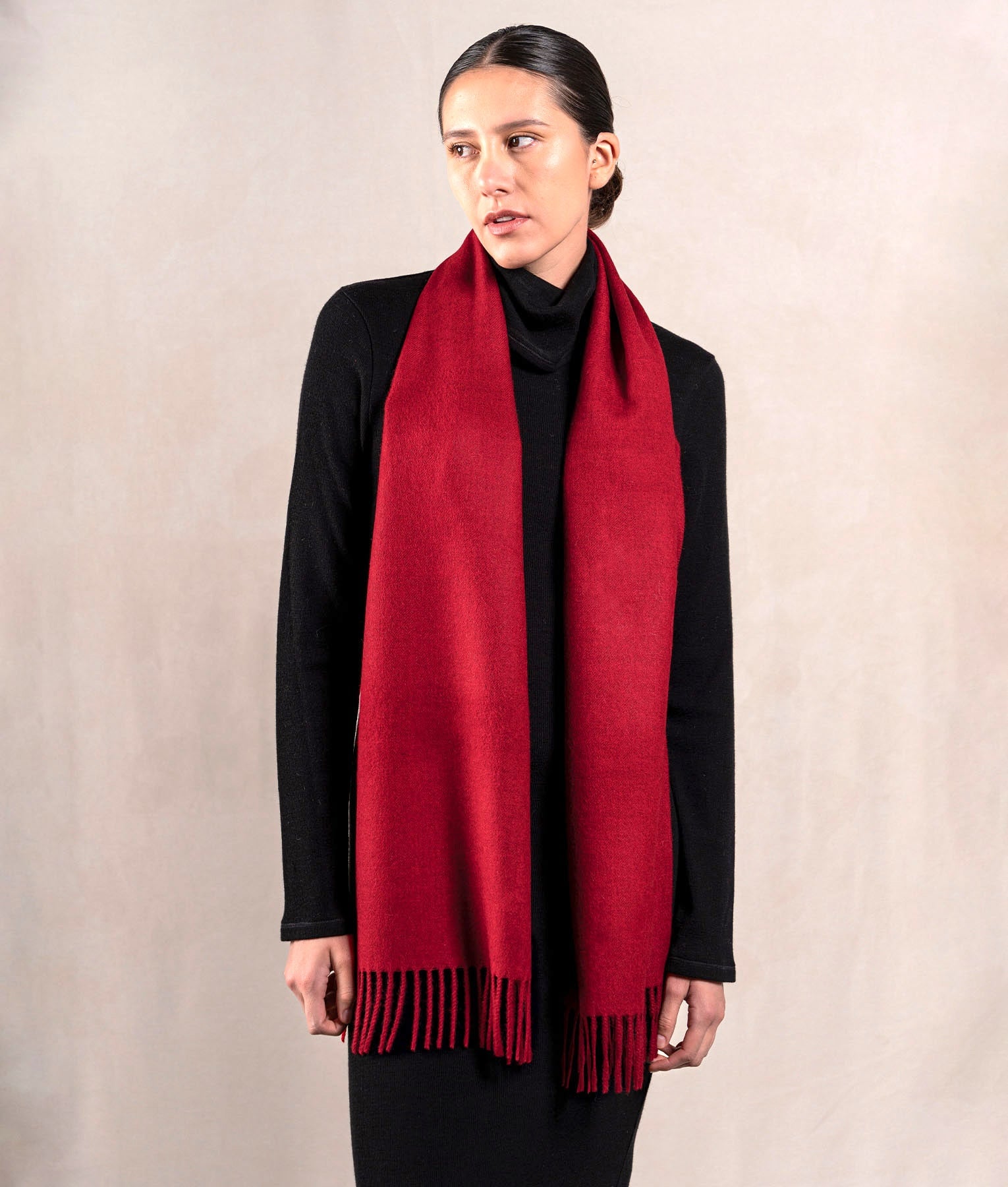 Long brushed scarf M3998