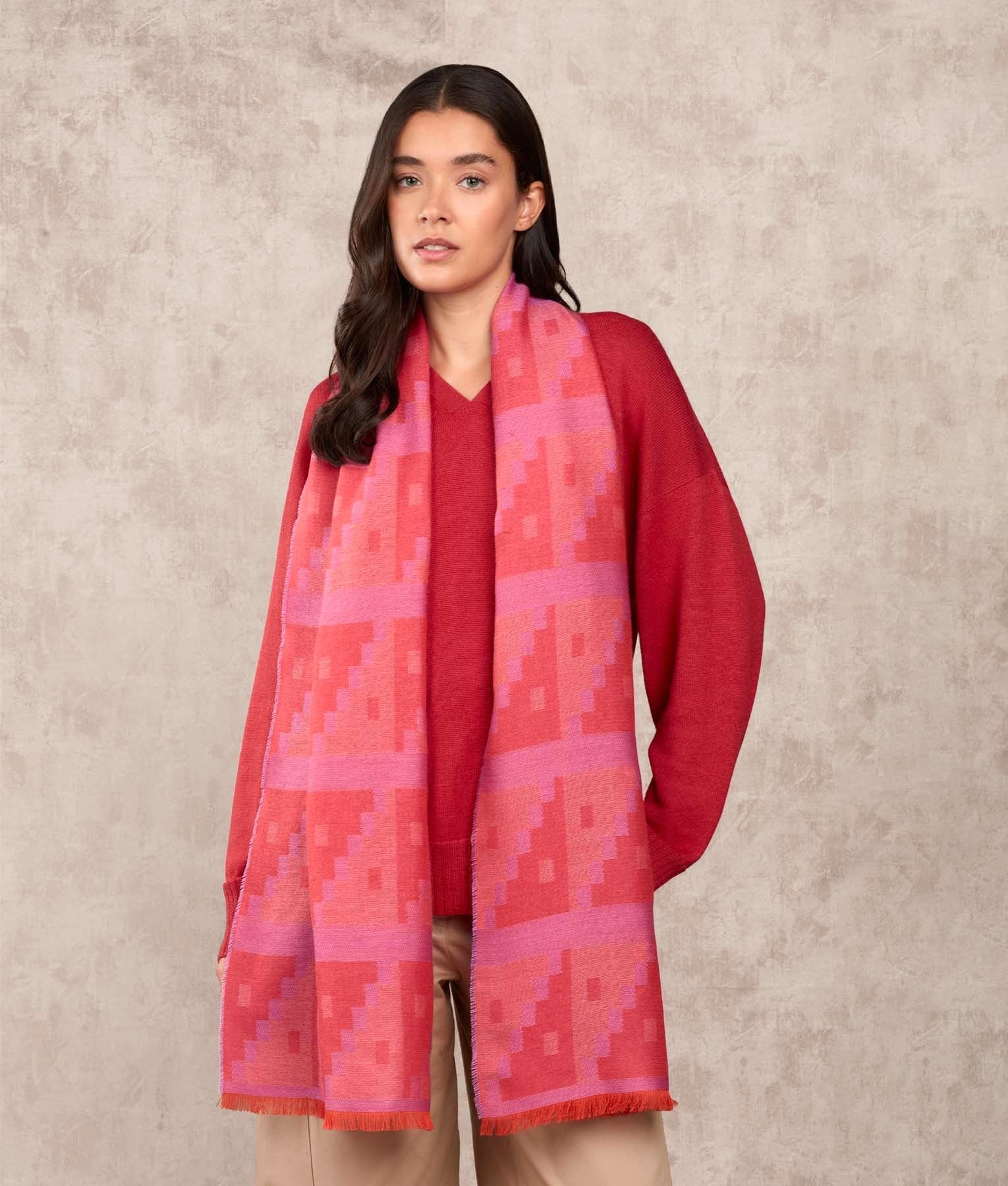 From The Incas - Scarf - Pink - Unisex
