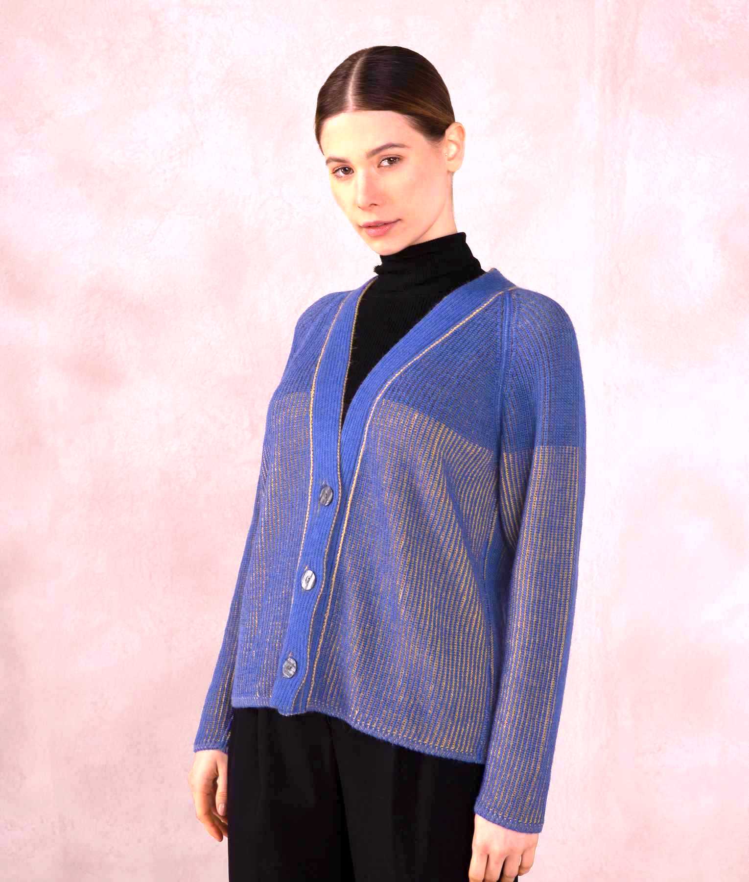 Reversible Ribbed Cardigan C001