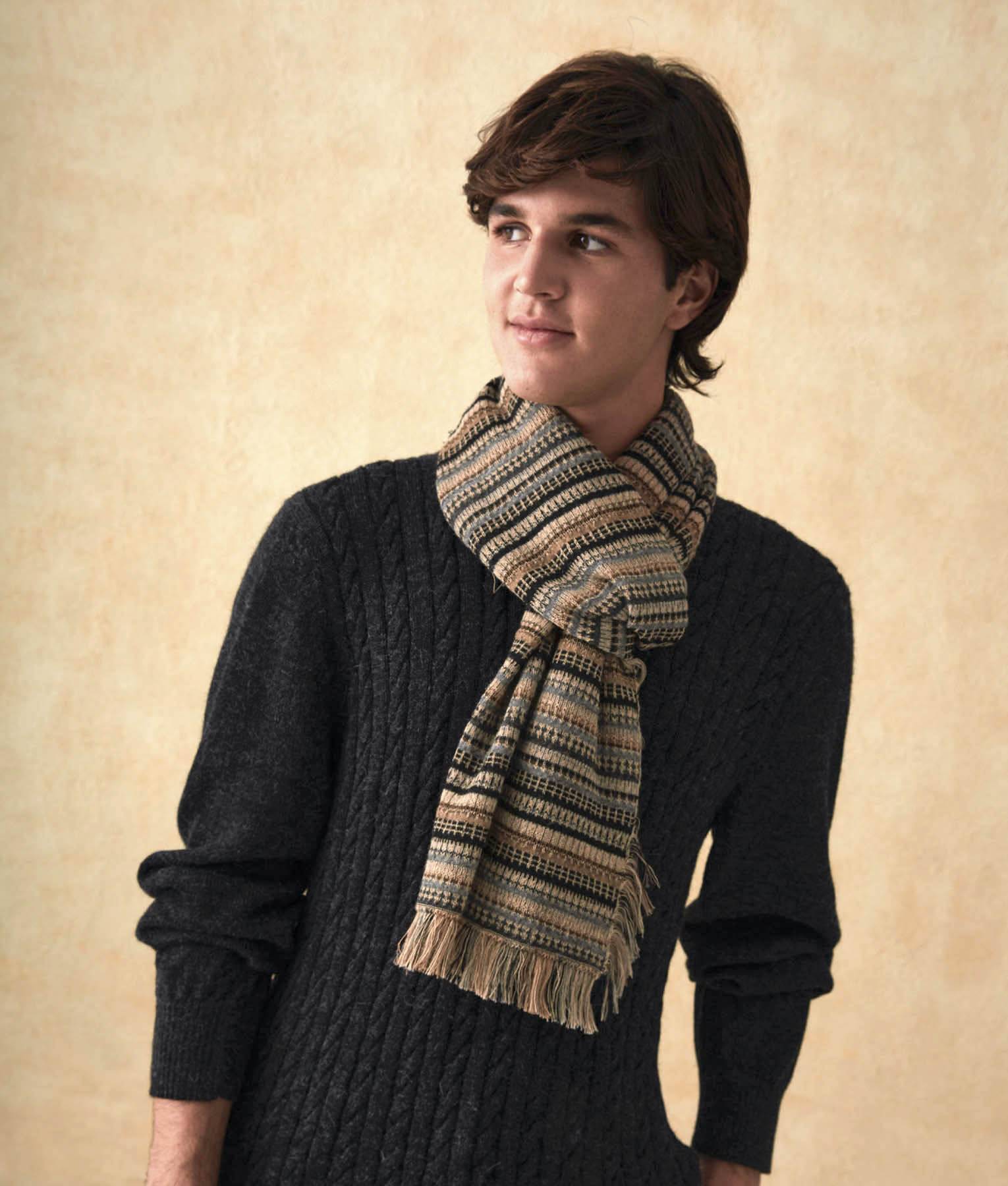 Long Village Alpaca Scarf C003