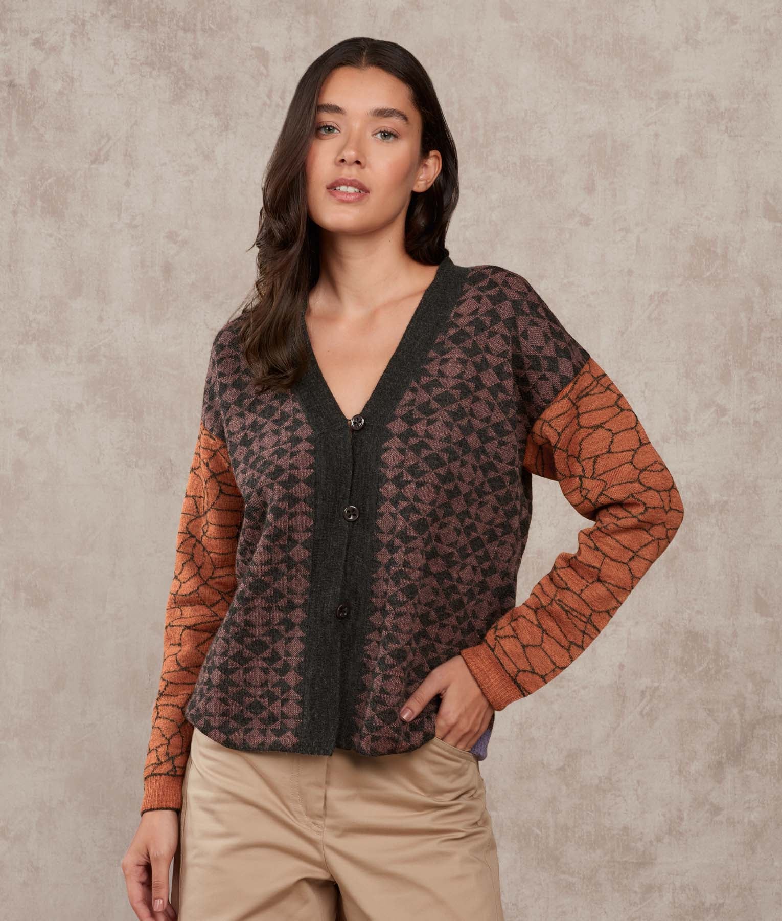 The Fusion - Cardigan - Multicoloured Mocha - Women's