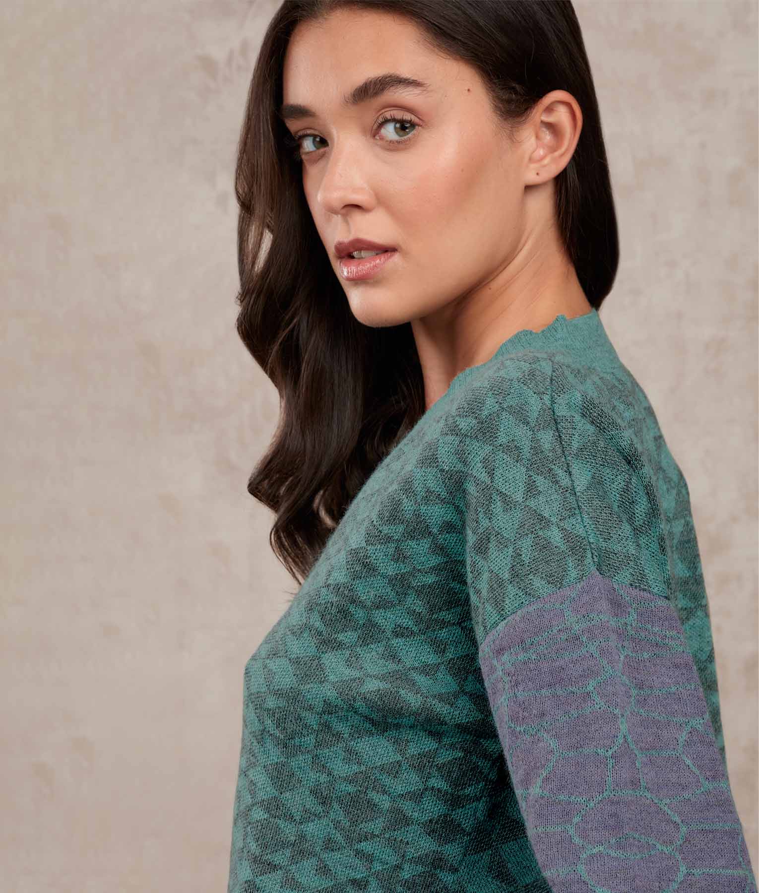 The Fusion - Cardigan - Multicoloured Teal - Women's