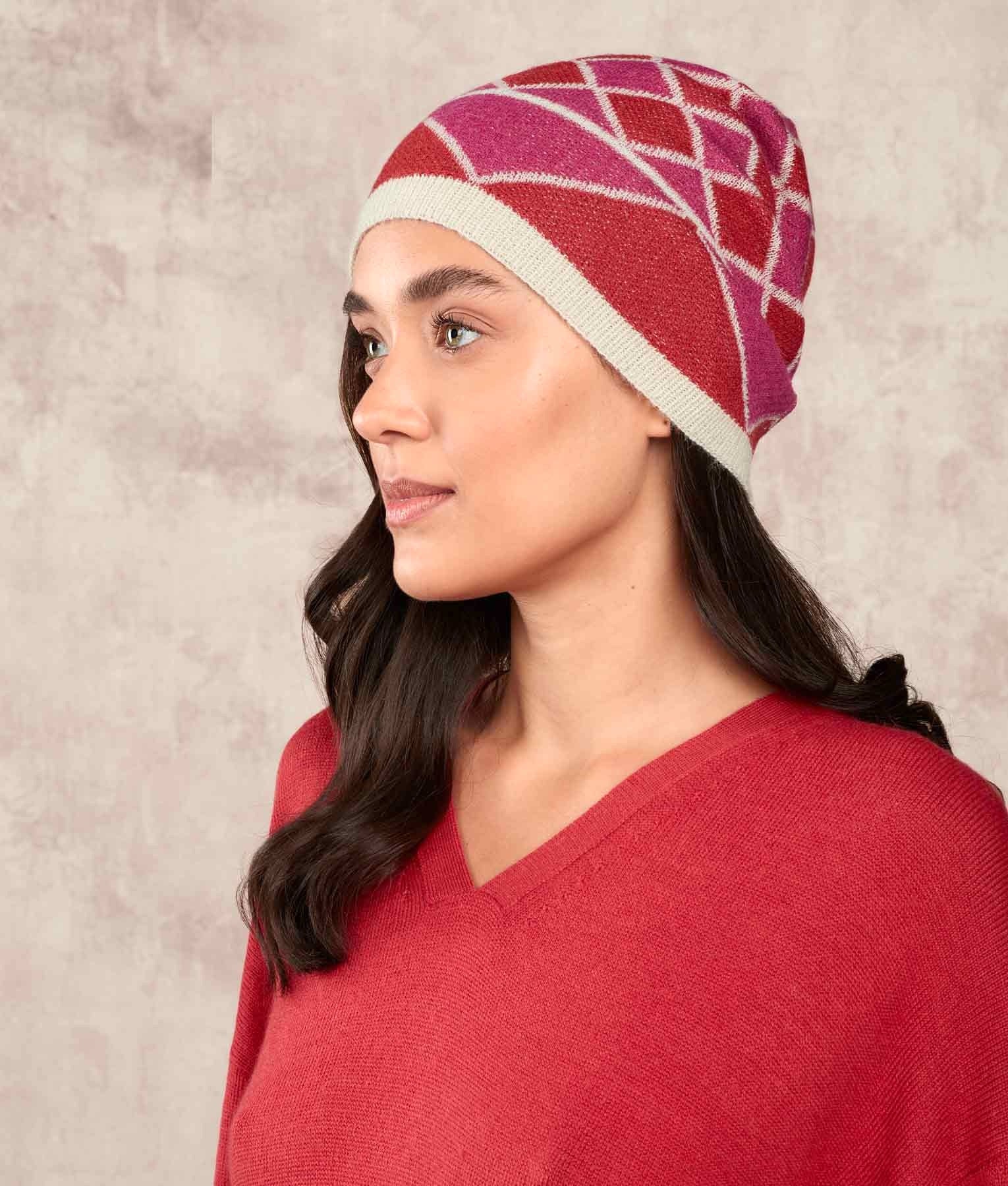 Brick On Brick - Beanie - Multicolour Fuchsia - Unisex