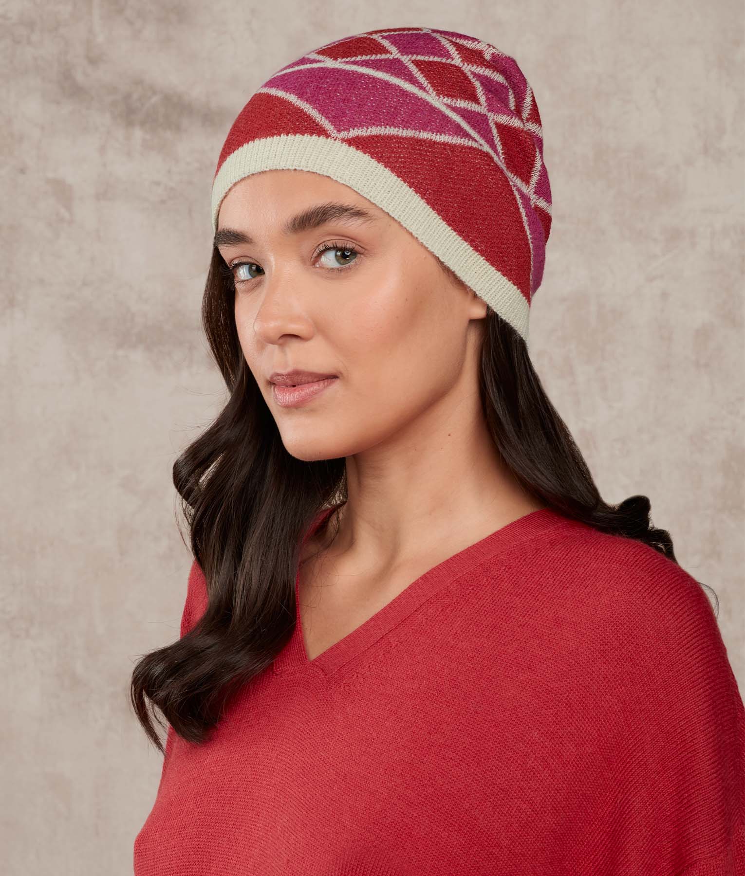 Brick On Brick - Beanie - Multicolour Fuchsia - Unisex