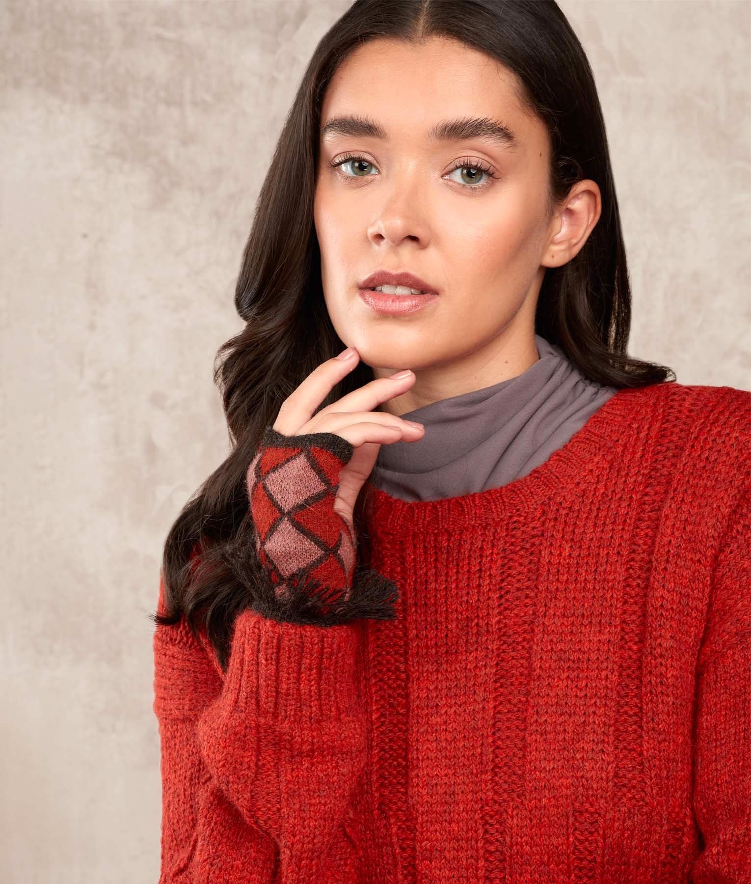 Brick On Brick - Mittens - Multicolour Red Pink - Unisex