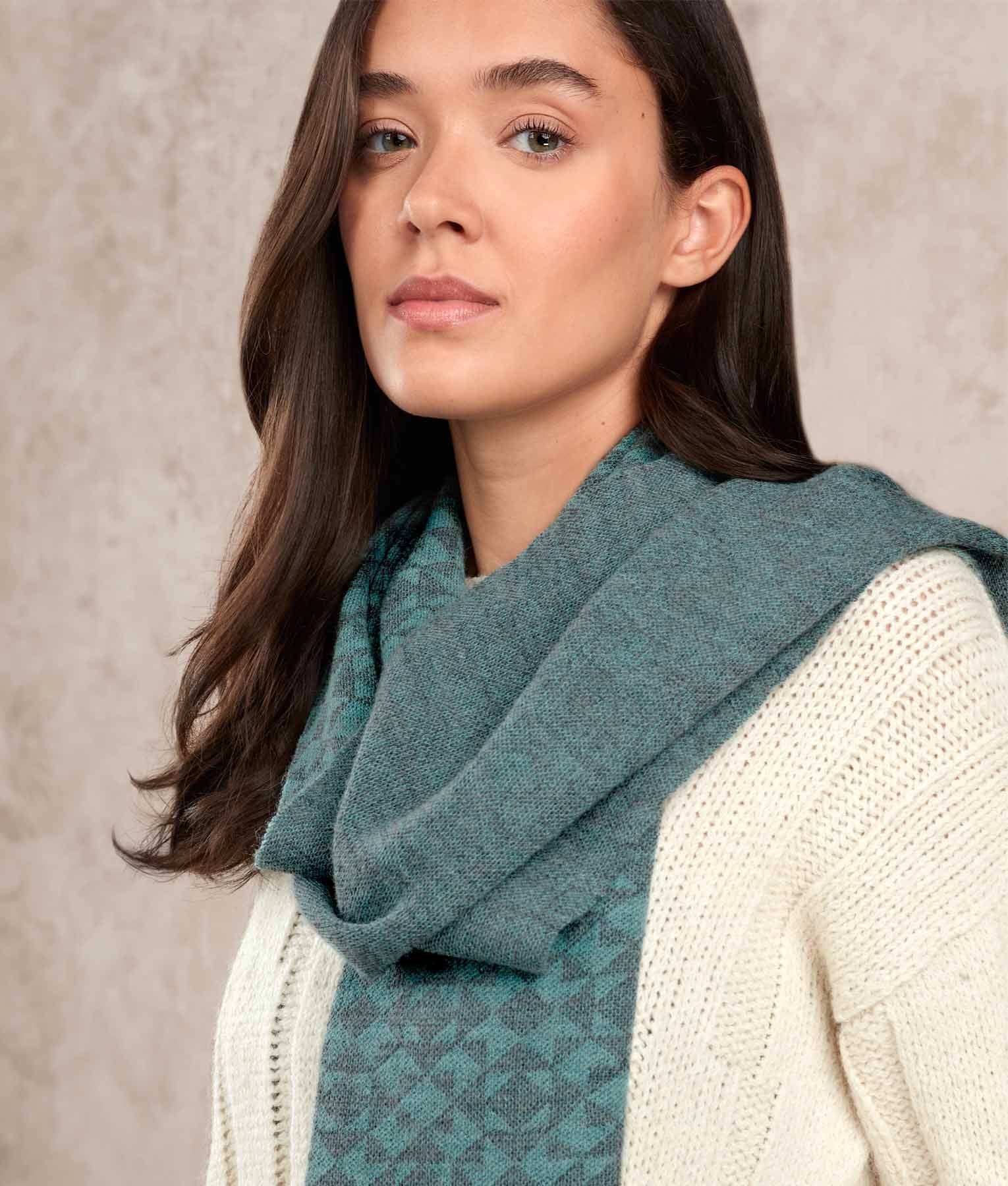 The Fusion Scarf - Multicolour Teal and Lilac - Unisex