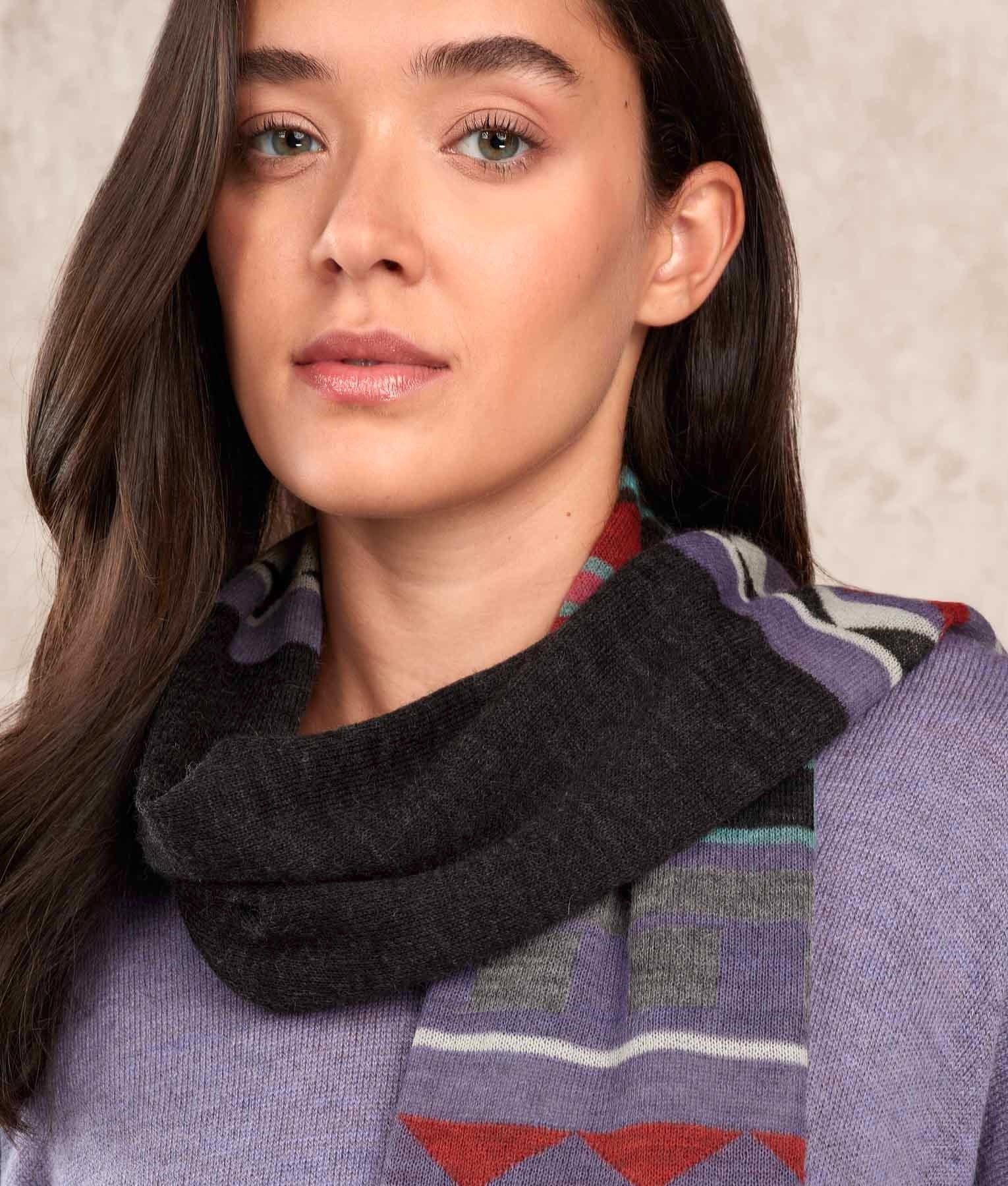El Pontro - Scarf - Multicolour Charcoal - Unisex