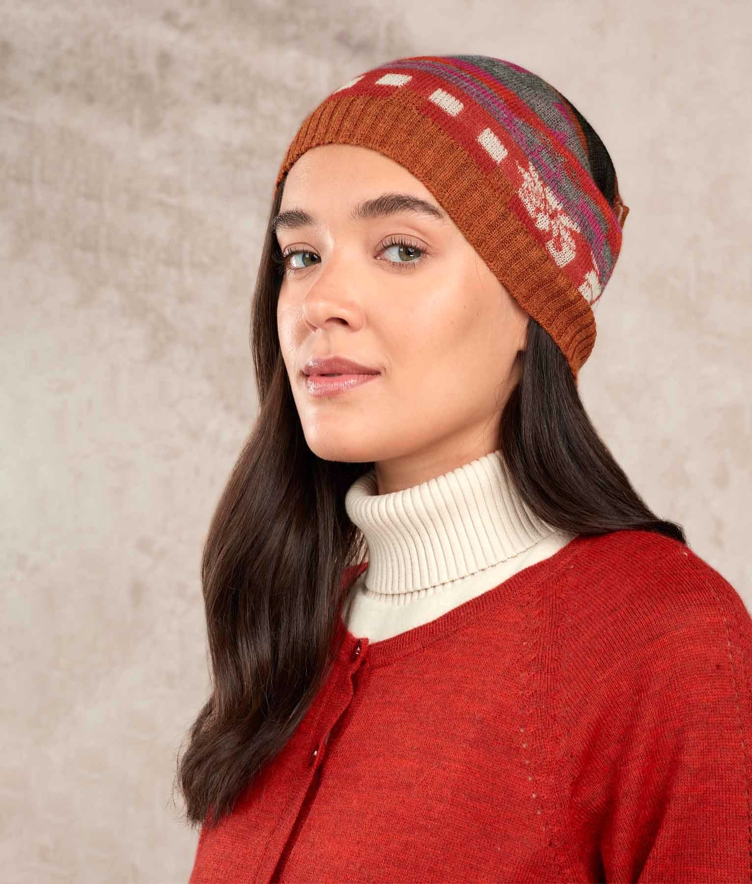 El Pontro - Beanie - Multicolour Brick and Red - Unisex
