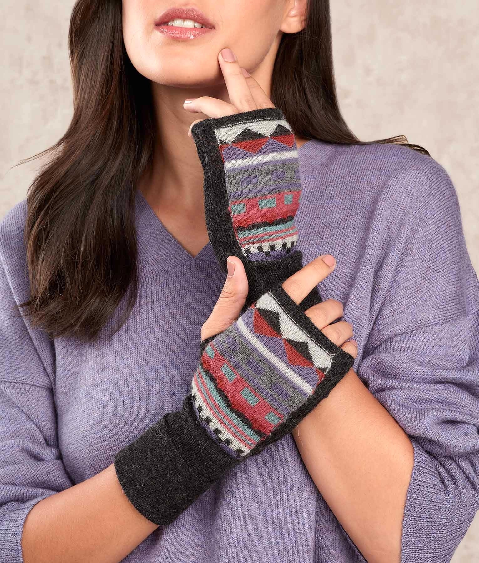 El Pontro - Mittens - Multicolour Charcoal - Unisex