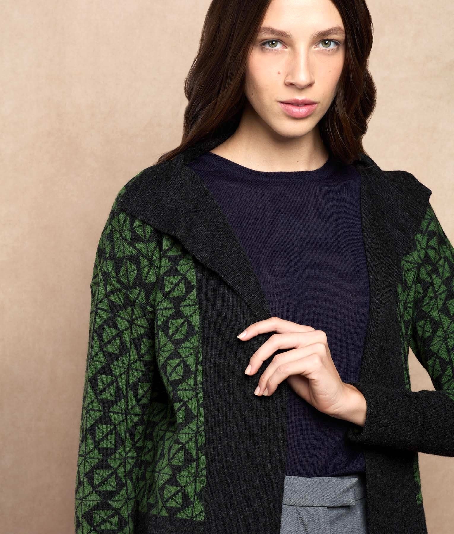 Reversible Long Cardigan C005
