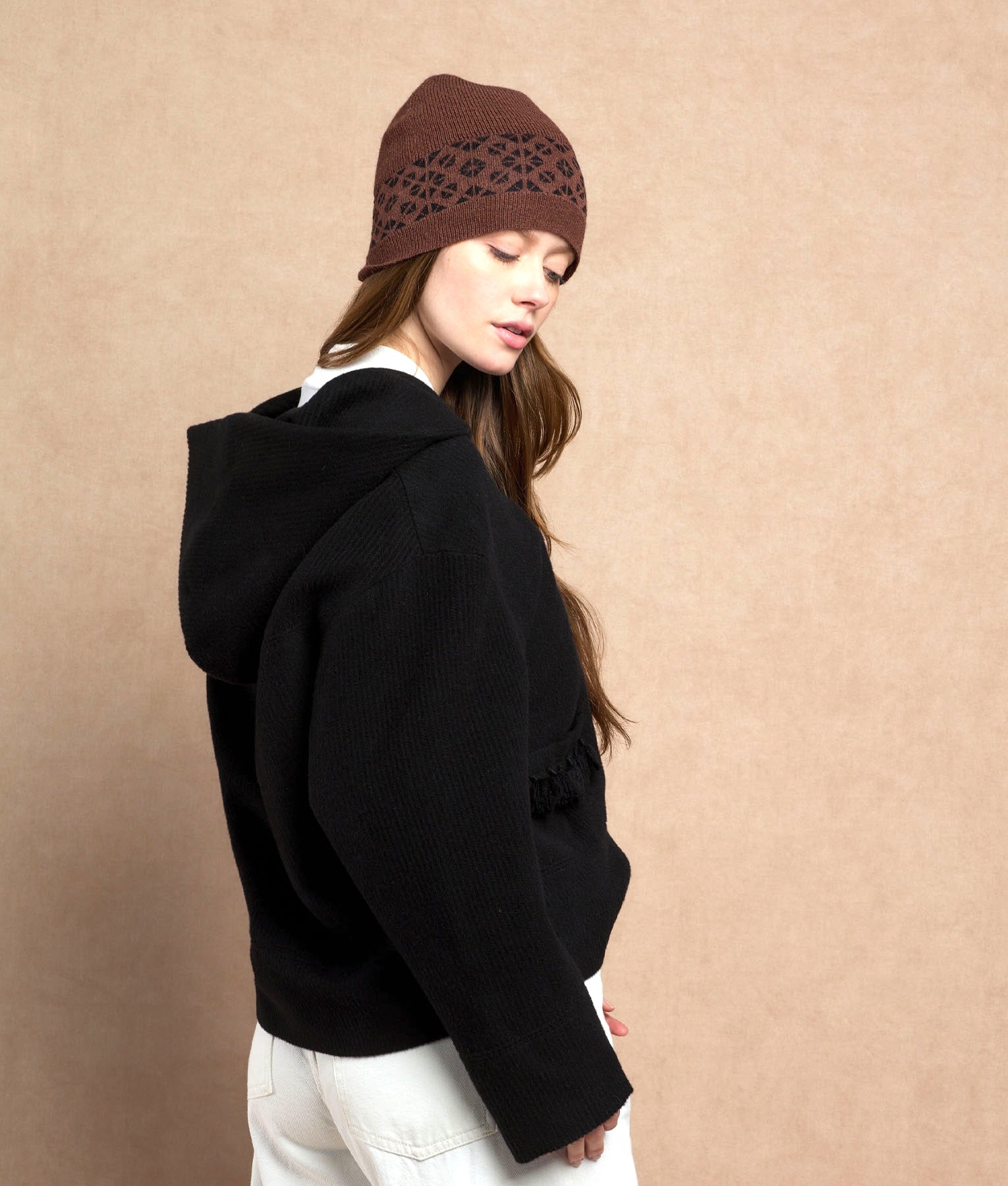 Cords Jaccket With Zipper - Black - Women's