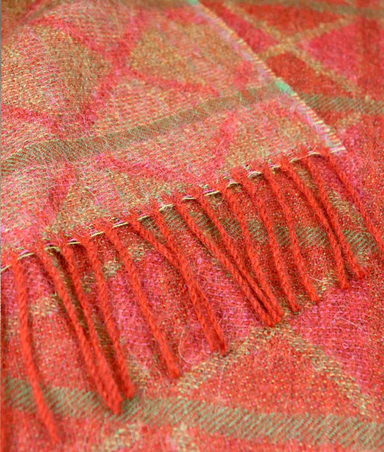 Cross Out Jacquard - Throw (Blanket) - Orange and Camel