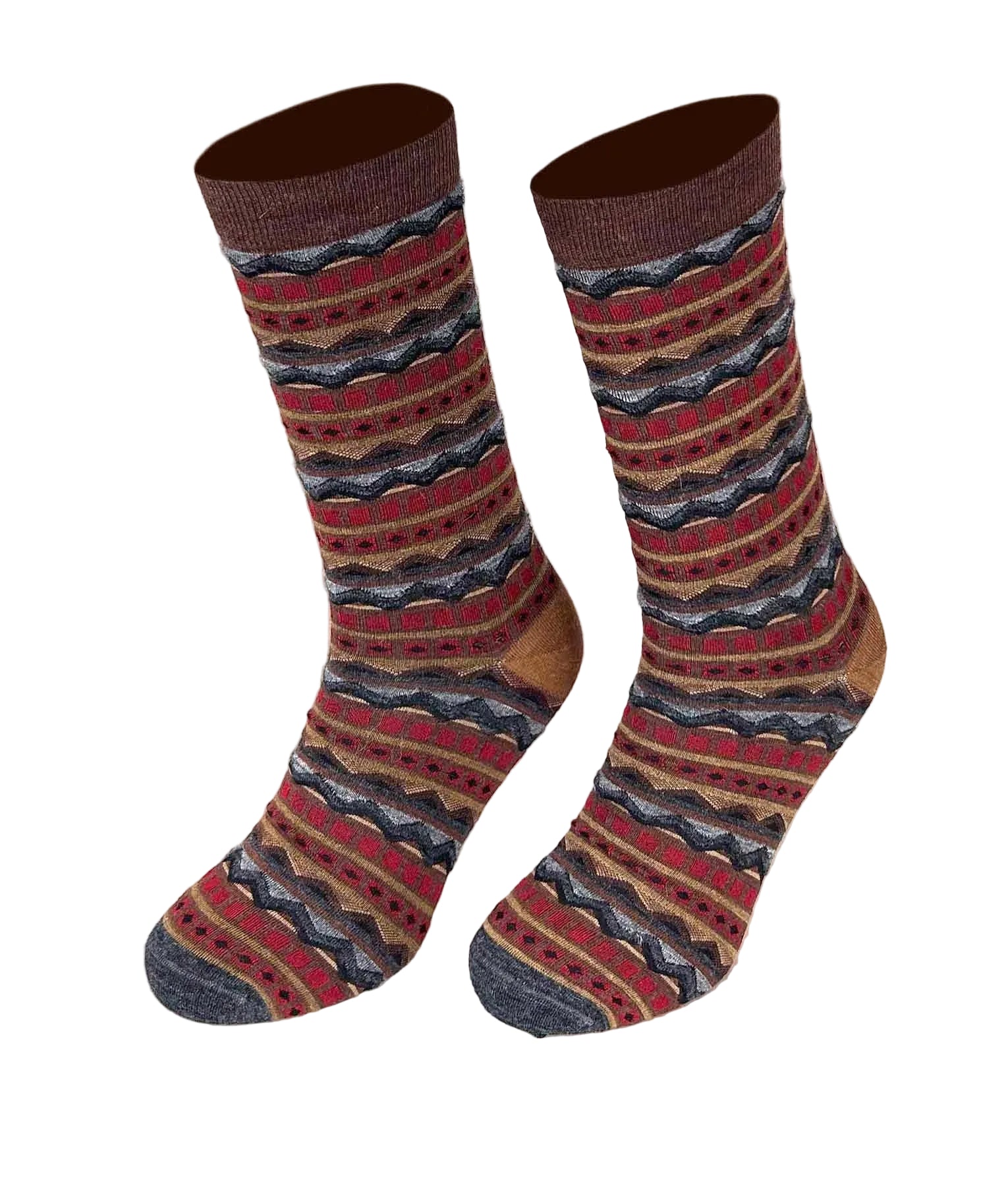 Stripes Jacquard Socks C002 - Men's