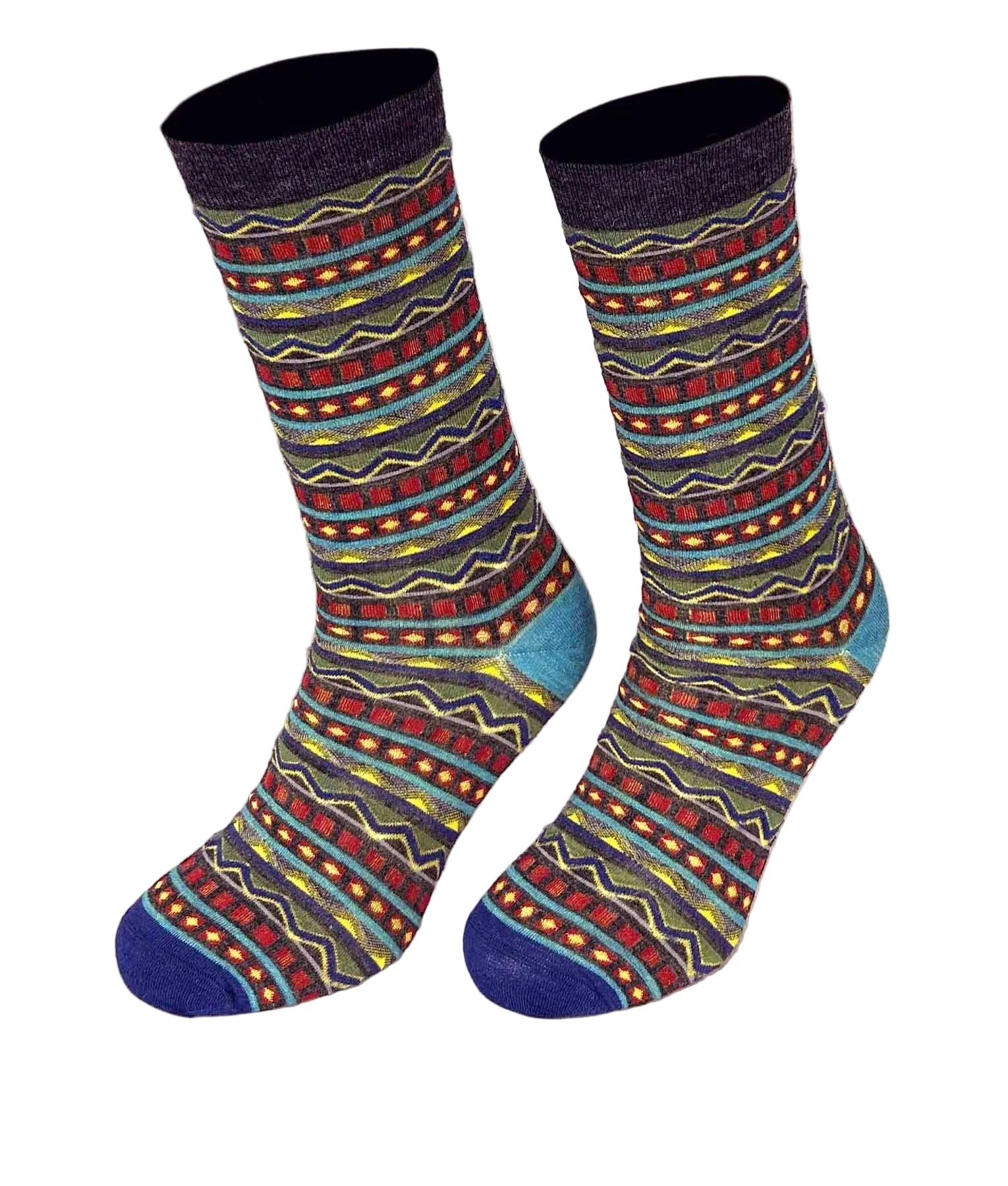 Stripes Jacquard Socks C003 - Men's