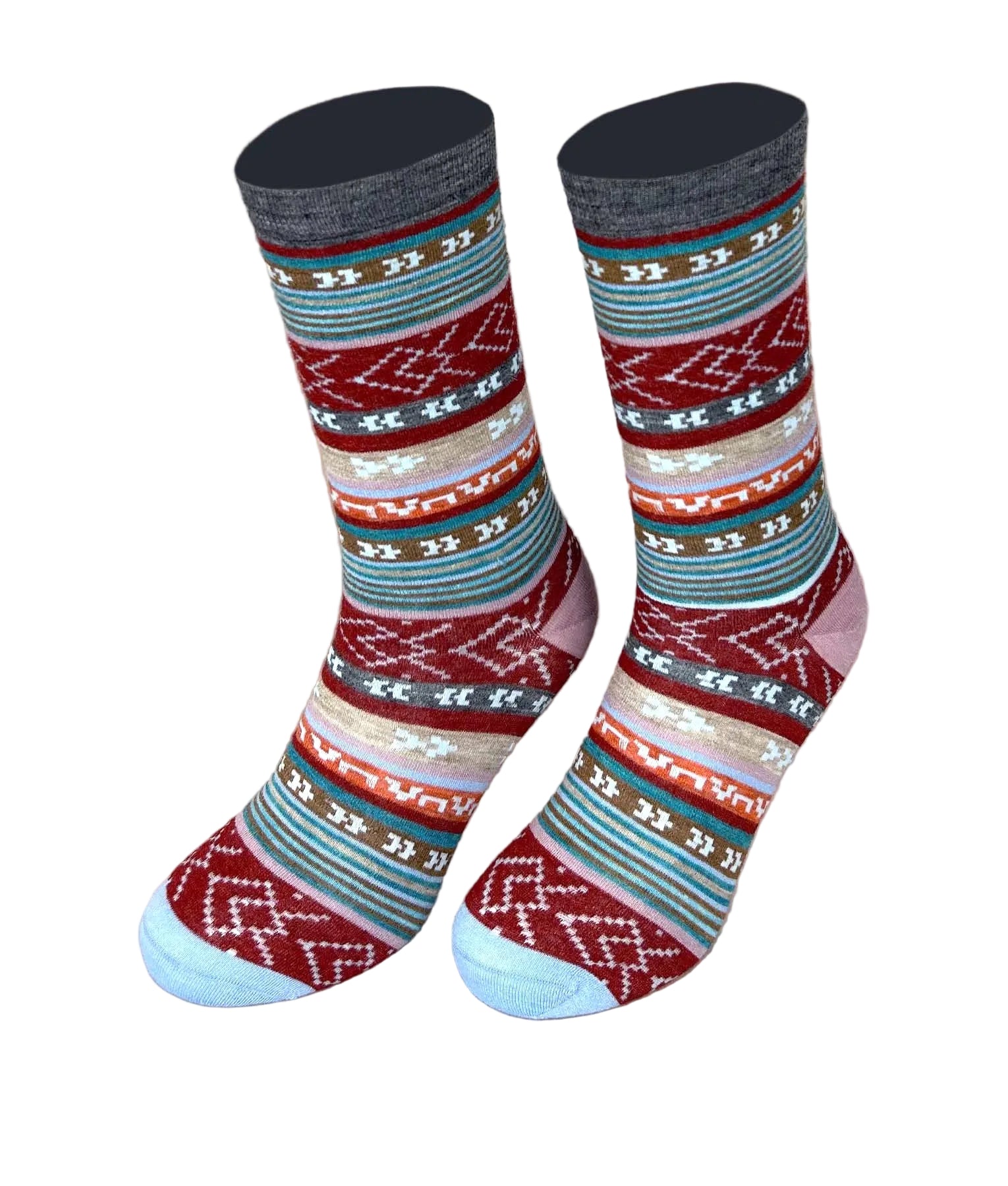Multi Jacquard Ladies Socks C003