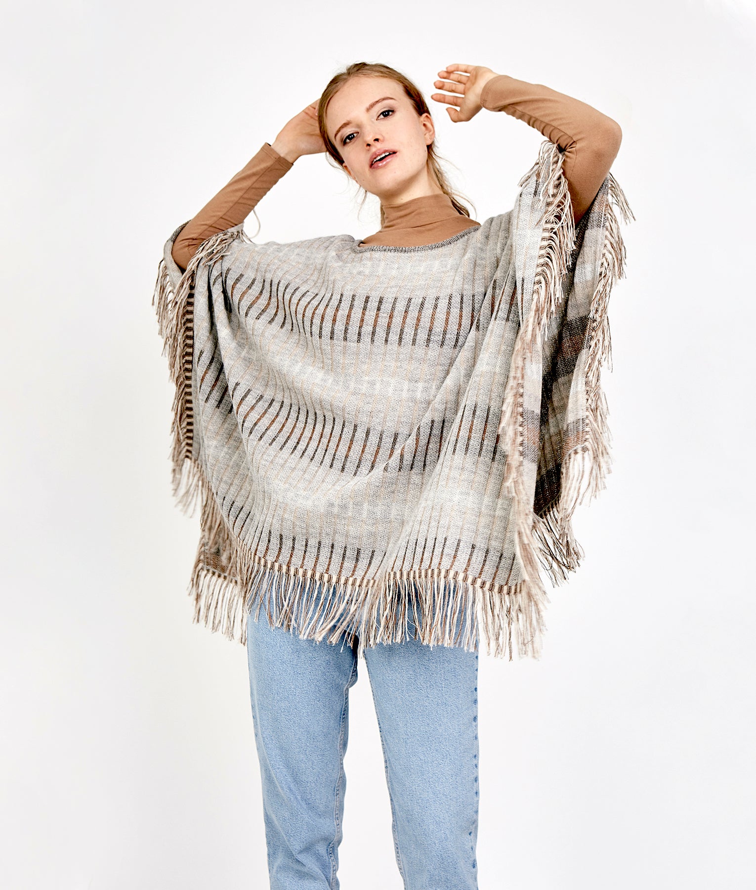 Poncho Striped Reversible C001