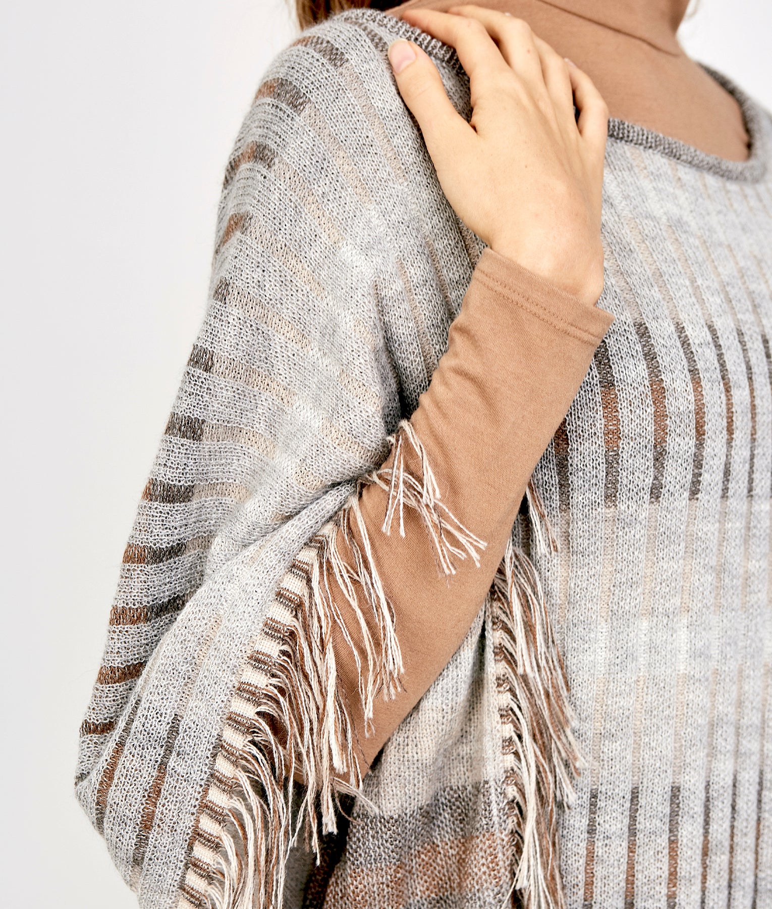 Poncho Striped Reversible C001