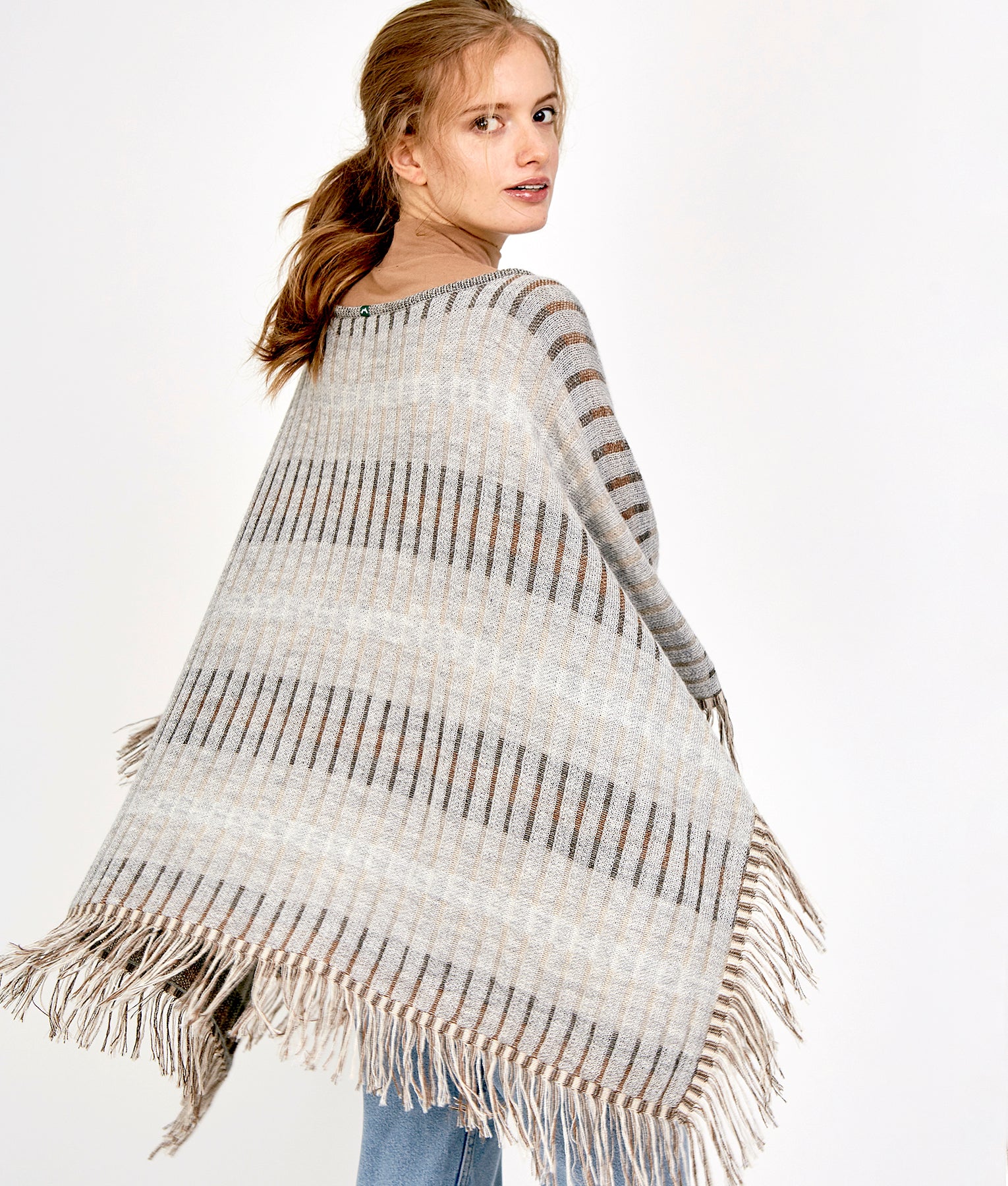 Poncho Striped Reversible C001