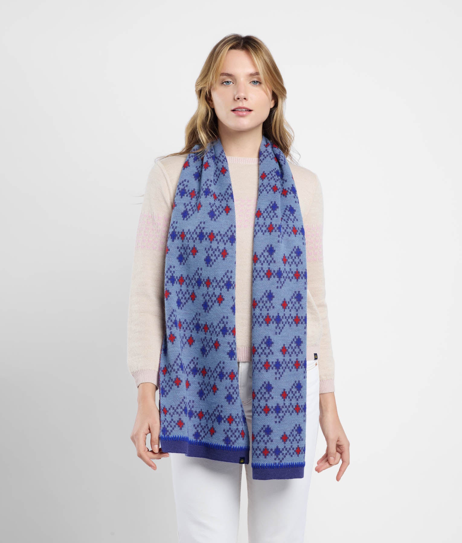 Cross View Jacquard Scarf C002