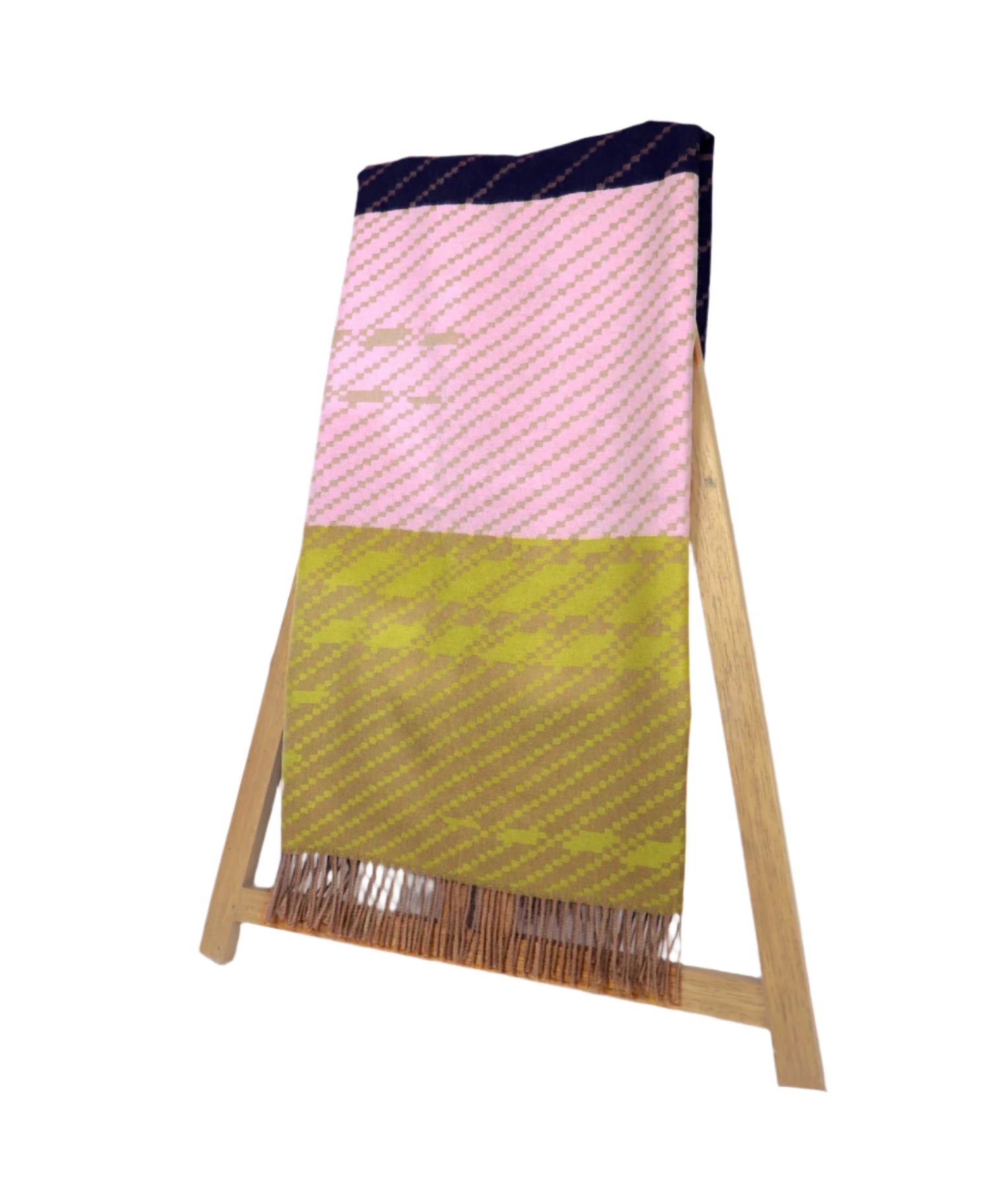 Las Pampas - Throw (Blanket) - Camel Green Pink Charcoal