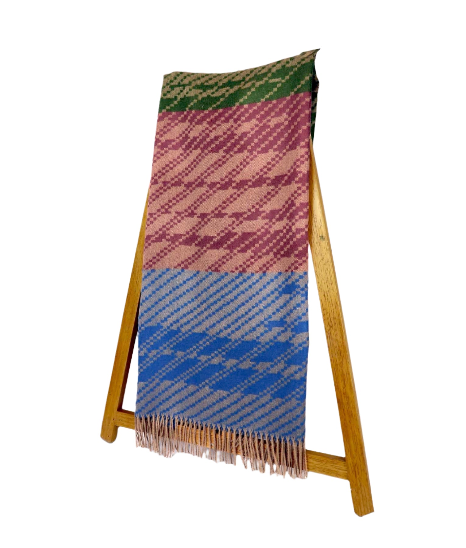 Las Pampas - Throw (Blanket) - Camel Blue Wine Green