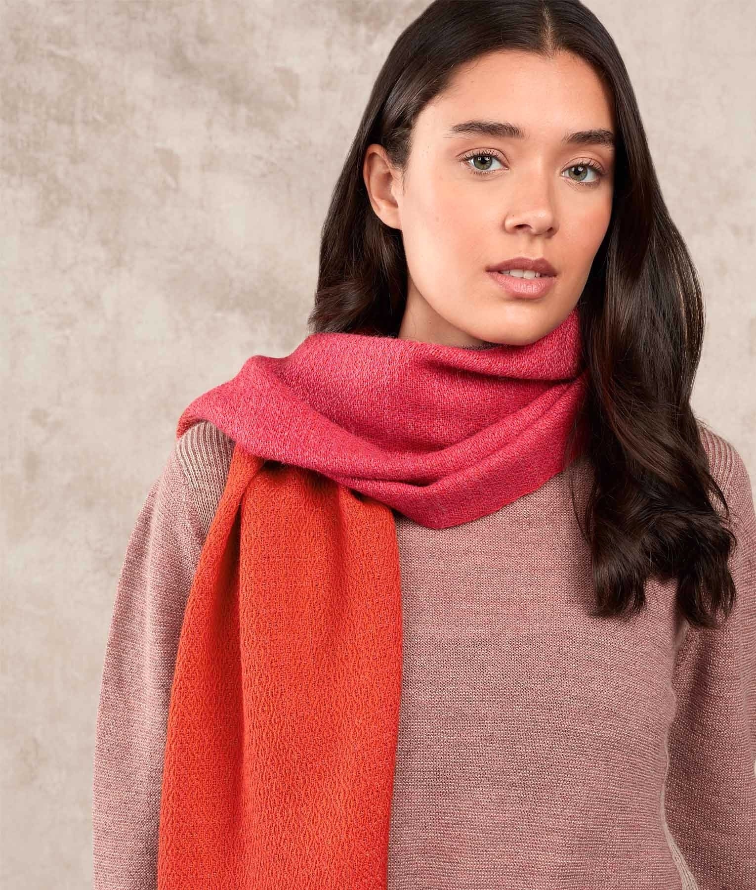 Diamante - Scarf - Red and Orange - Unisex