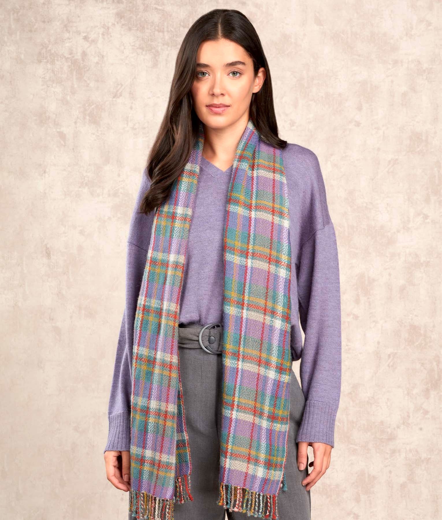 El Paso - Scarf - Multicoloured Lilac - Unisex