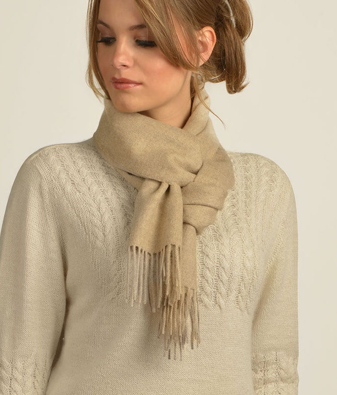 LONG BRUSHED SCARF OATMEAL 282
