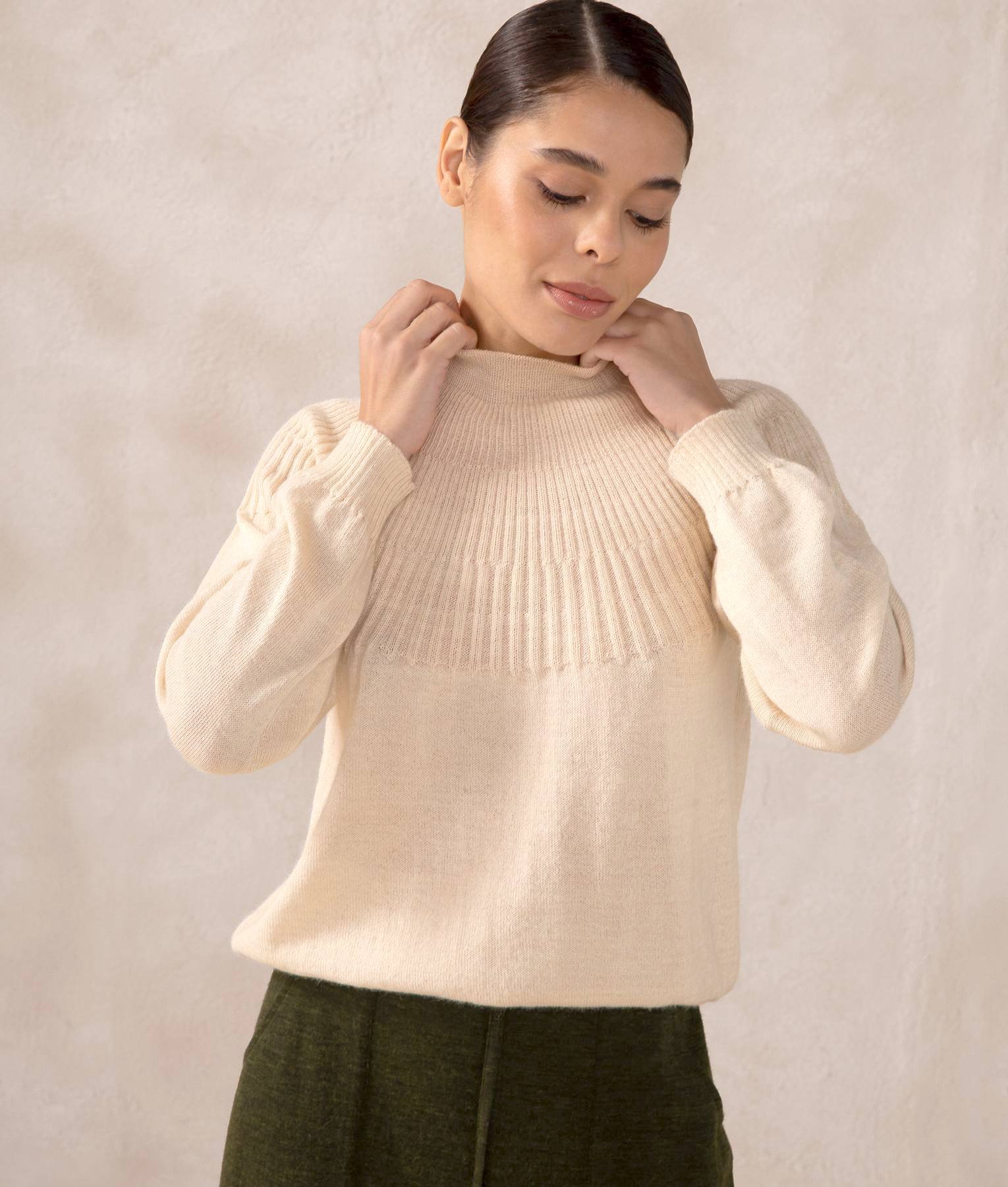 Easy Fit Yoked Jersey Pullover 100
