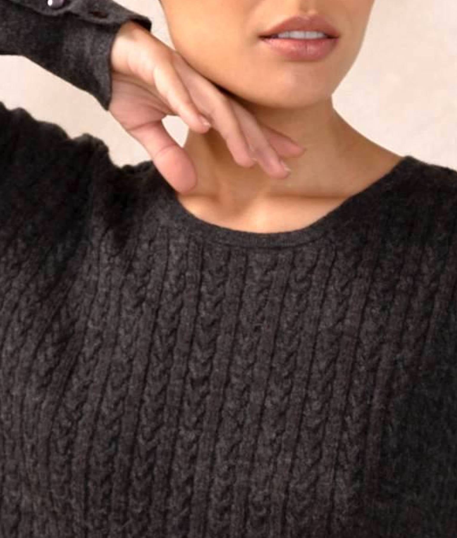 Wheat Cable Crew Neck Pullover 403