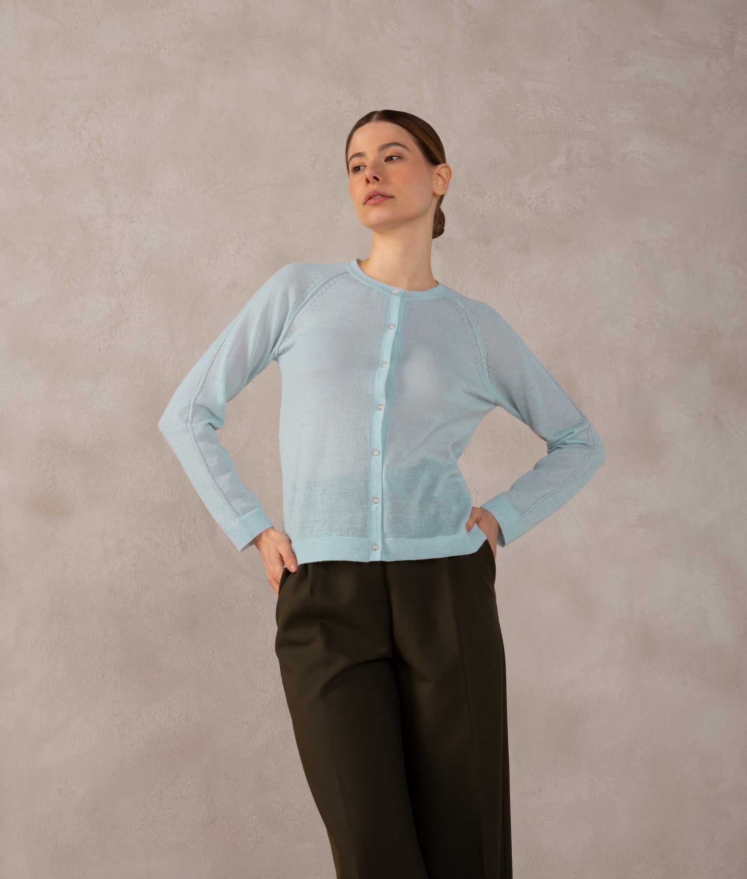 Basic Raglan Sleeves Cardigan AZ15436