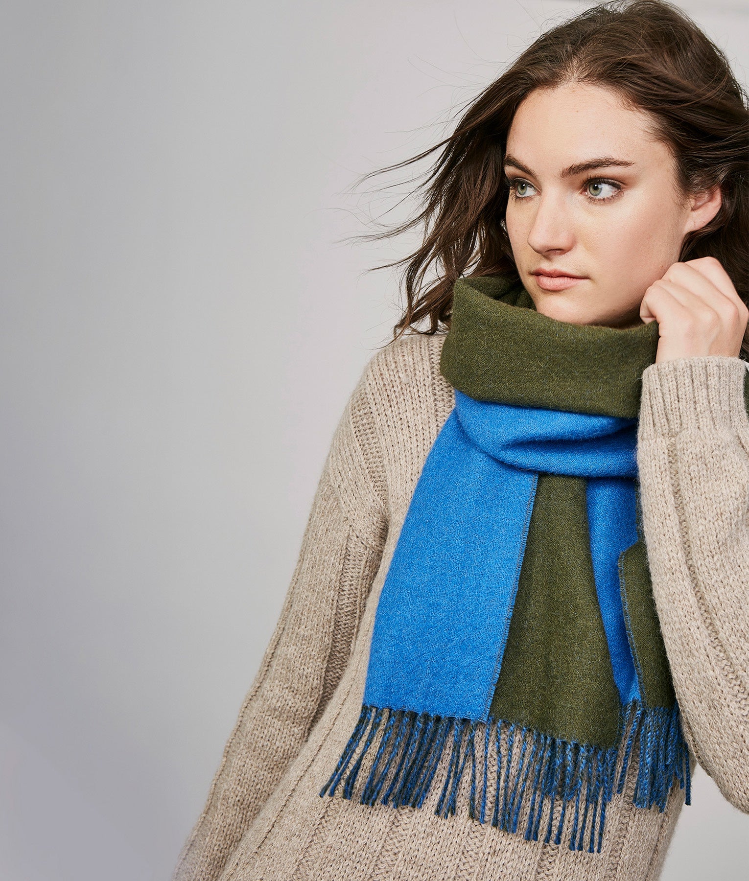 Double face scarf C074