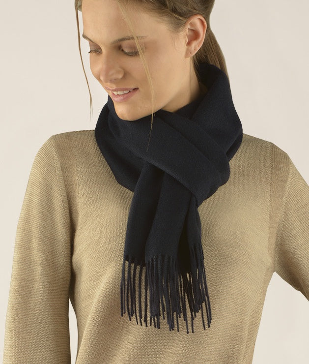 Long brushed scarf Navy Blue AZ1667