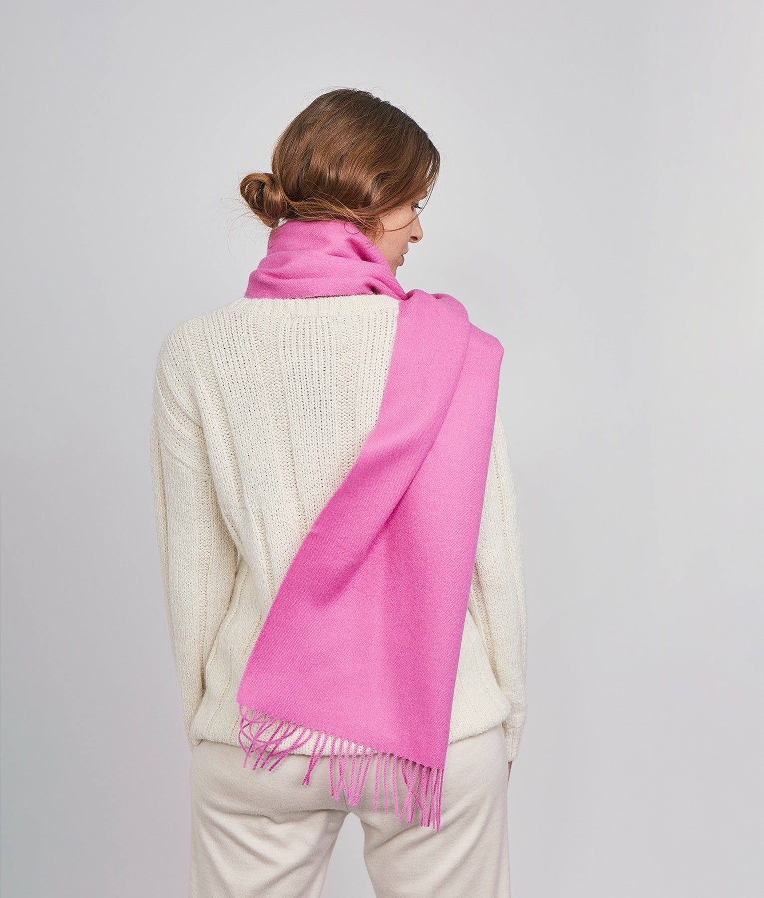 Long brushed scarf RJ14602