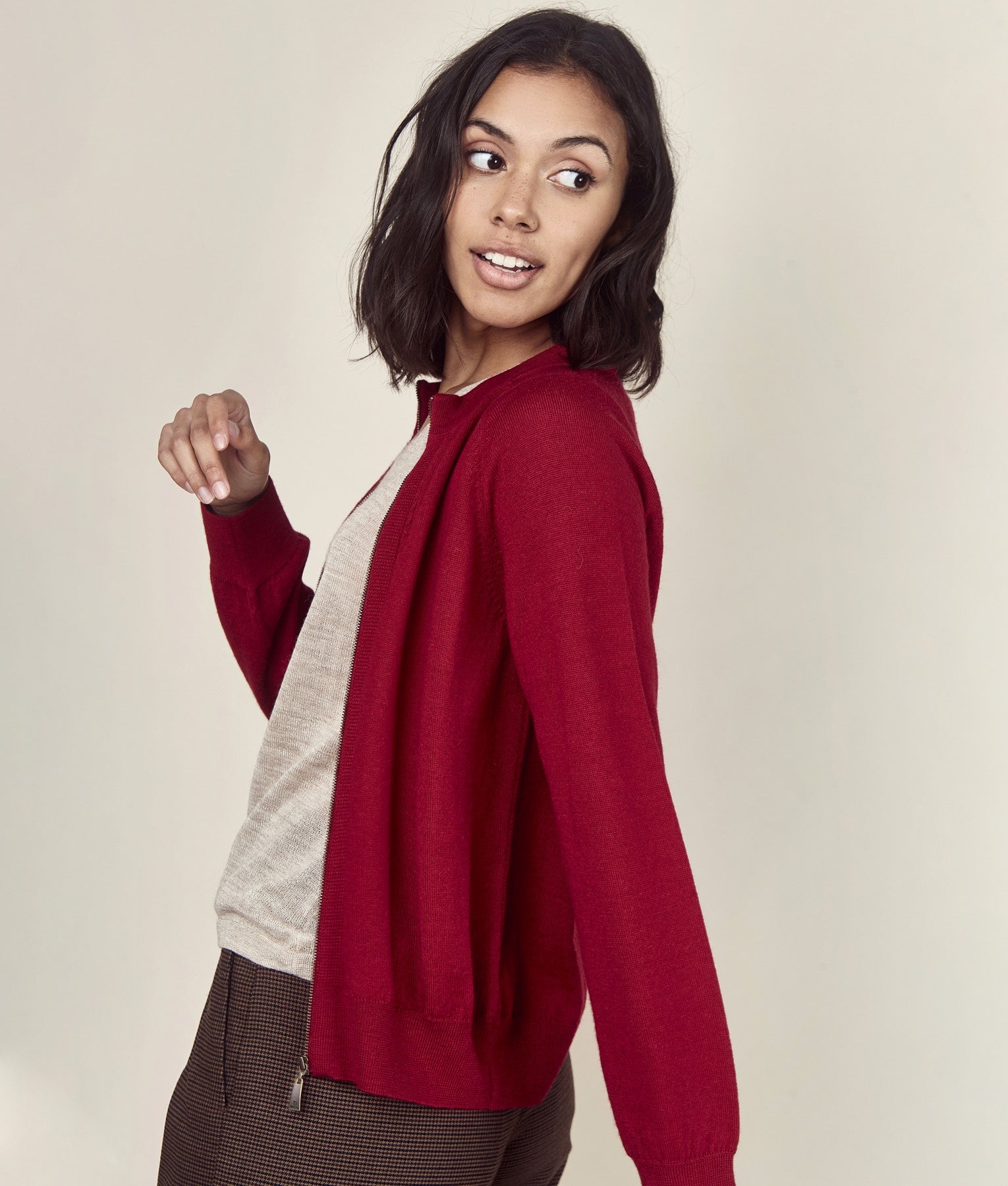 Jersey Zipped Cardigan RJ15107