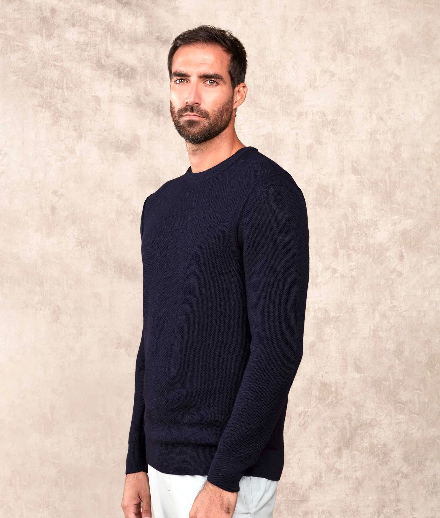 Basic Honeycomb Jumper - Navy C003 - Men's