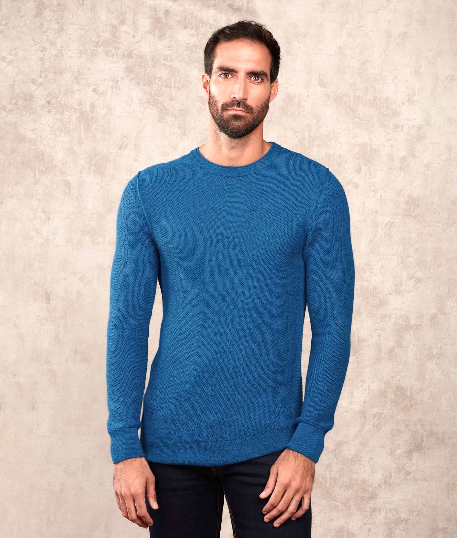 Basic Honeycomb Jumper - Blue C004 - Men's