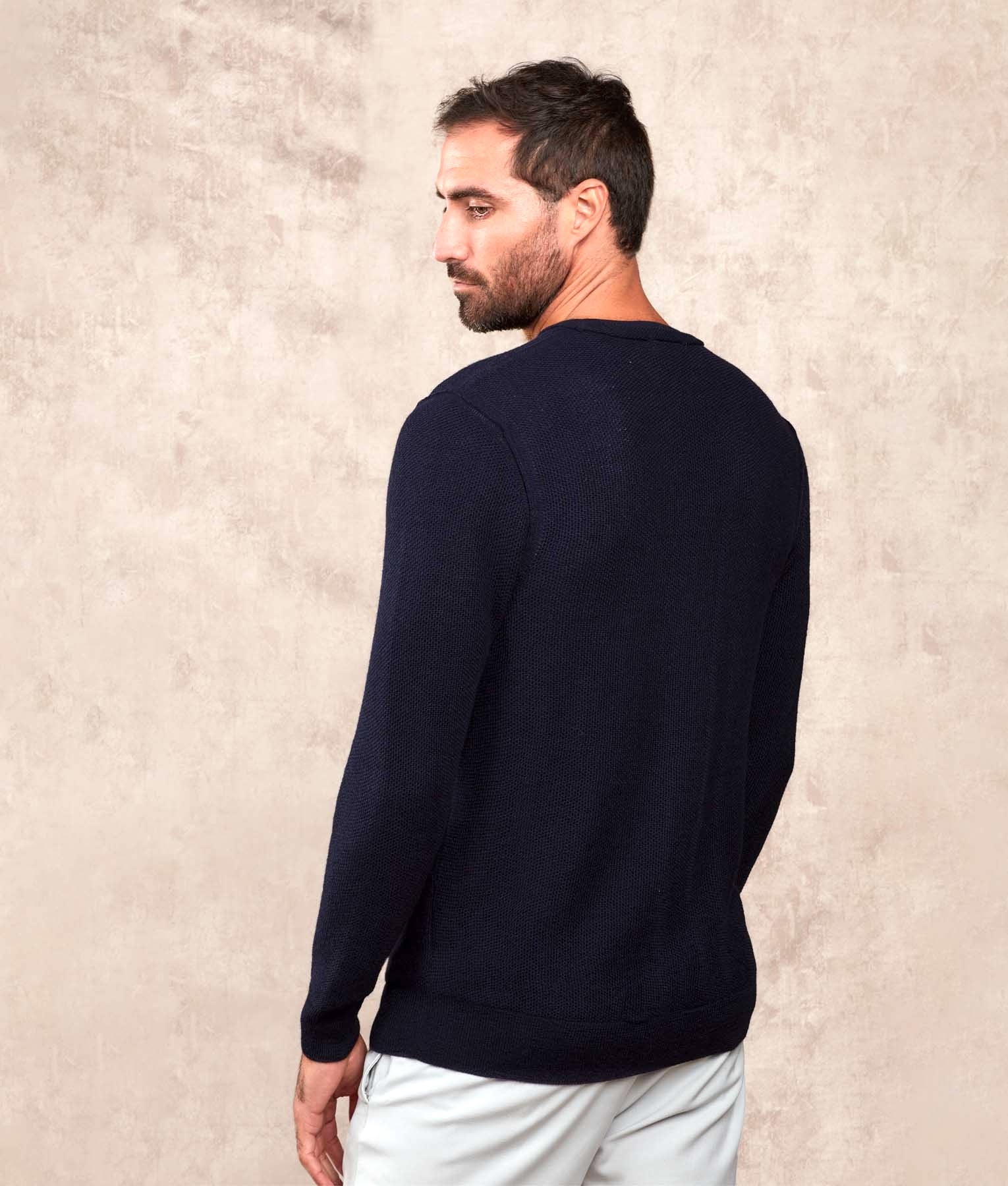 Basic Honeycomb Jumper - Navy C003 - Men's