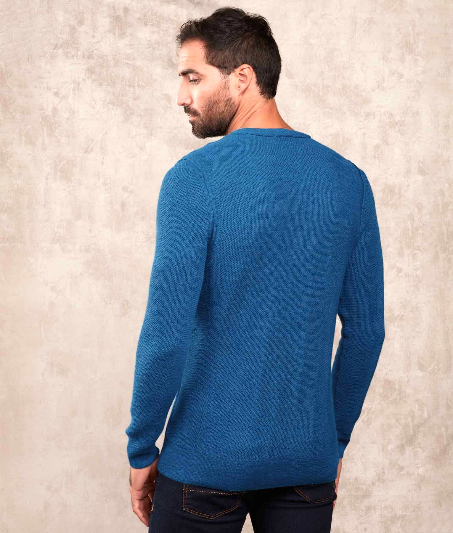 Basic Honeycomb Jumper - Blue C004 - Men's