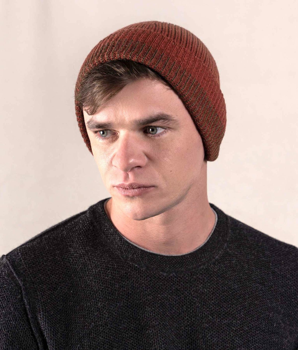 Reversible Ribbed Beanie - C009 - Unisex
