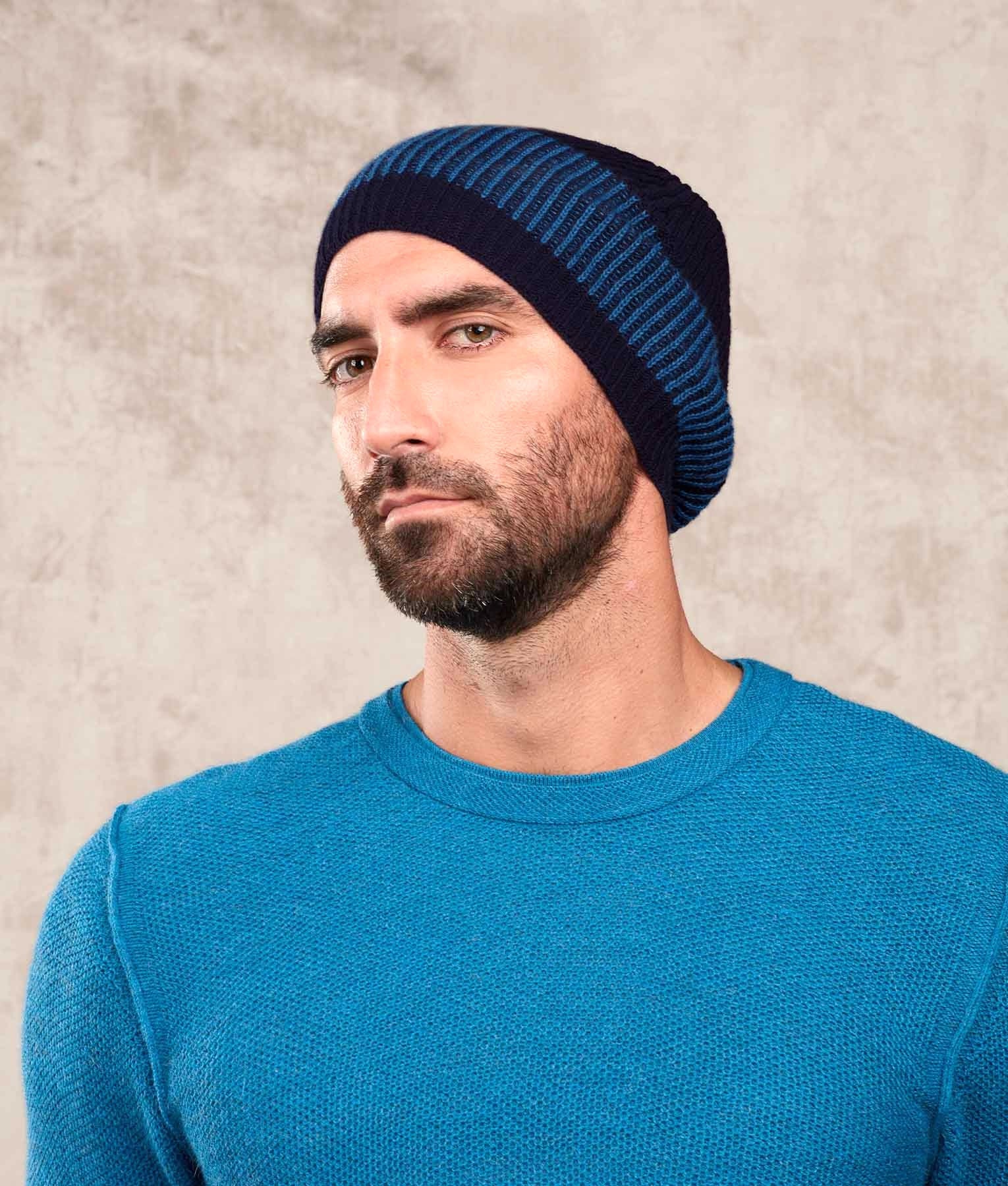 Reversible Ribbed Beanie - C007 - Unisex