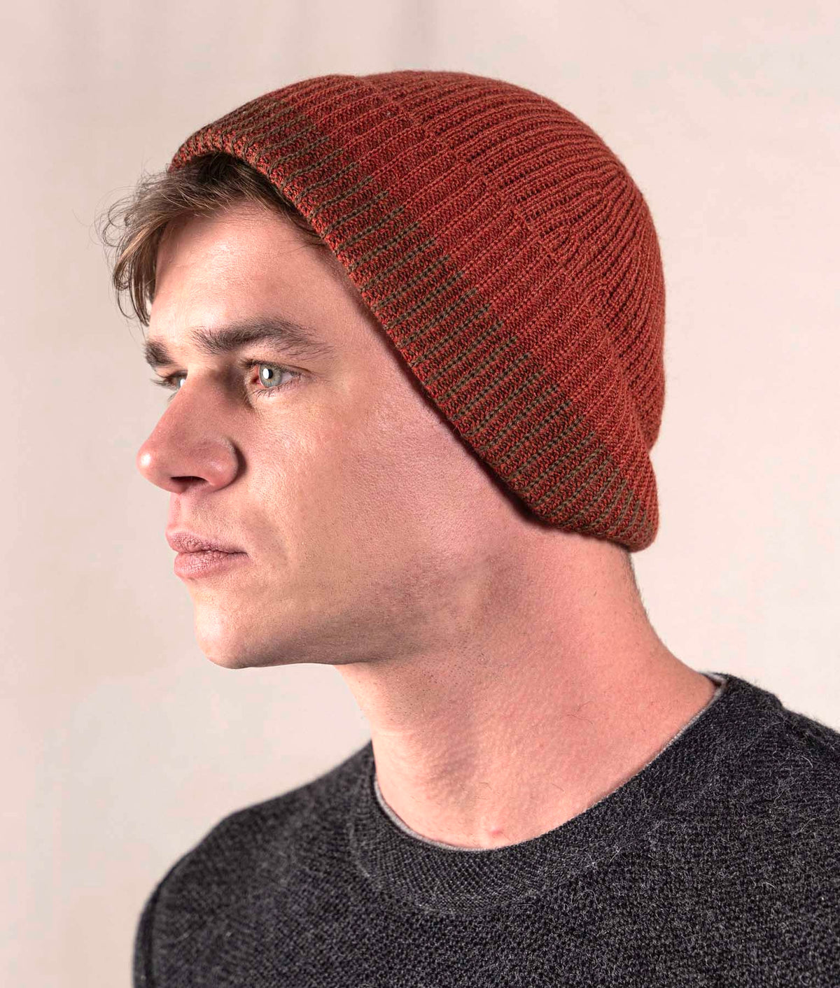 Reversible Ribbed Beanie - C009 - Unisex