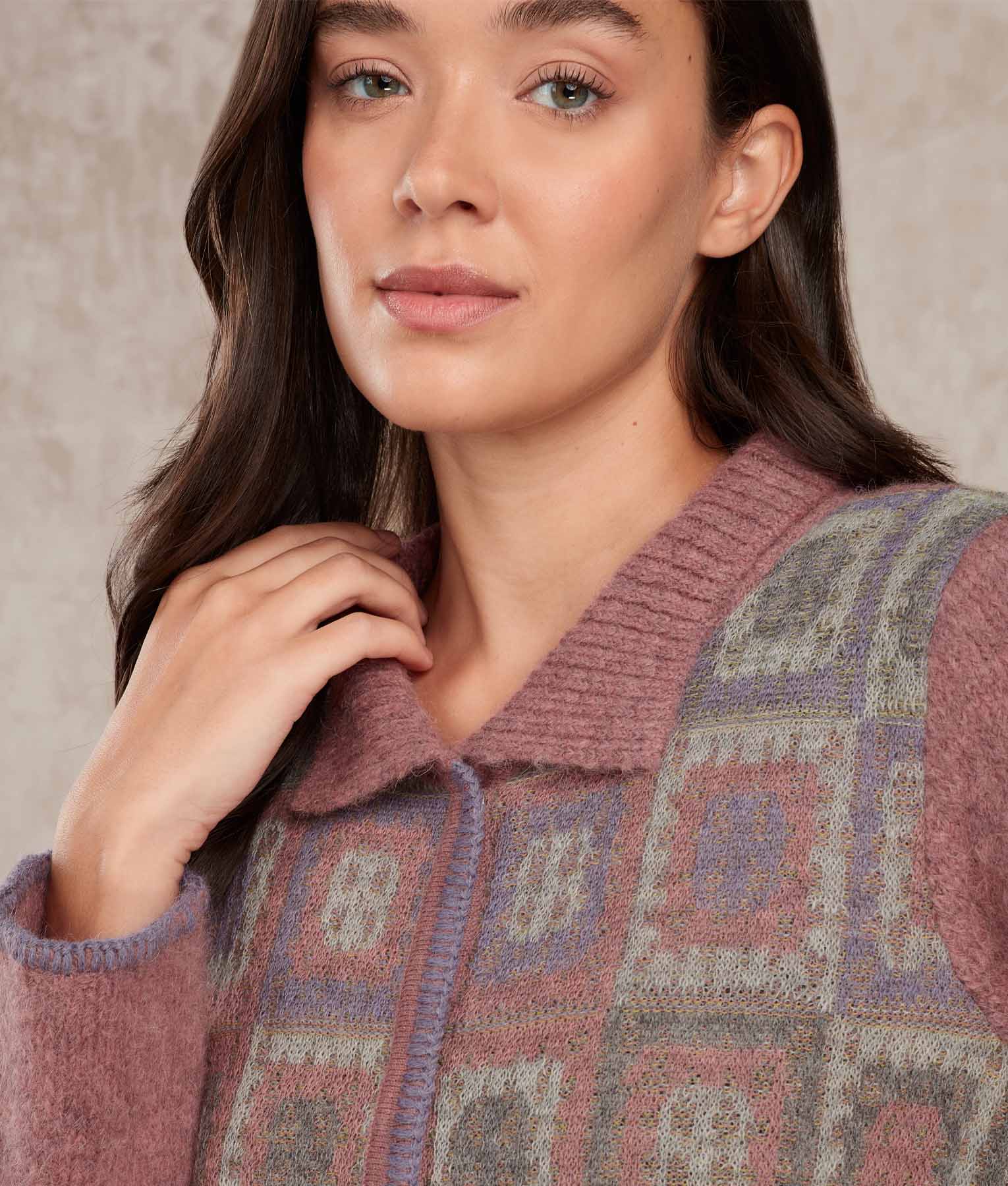 Dreams Of Crochet Alpaca Cardigan - Multicoloured C002 - Women's