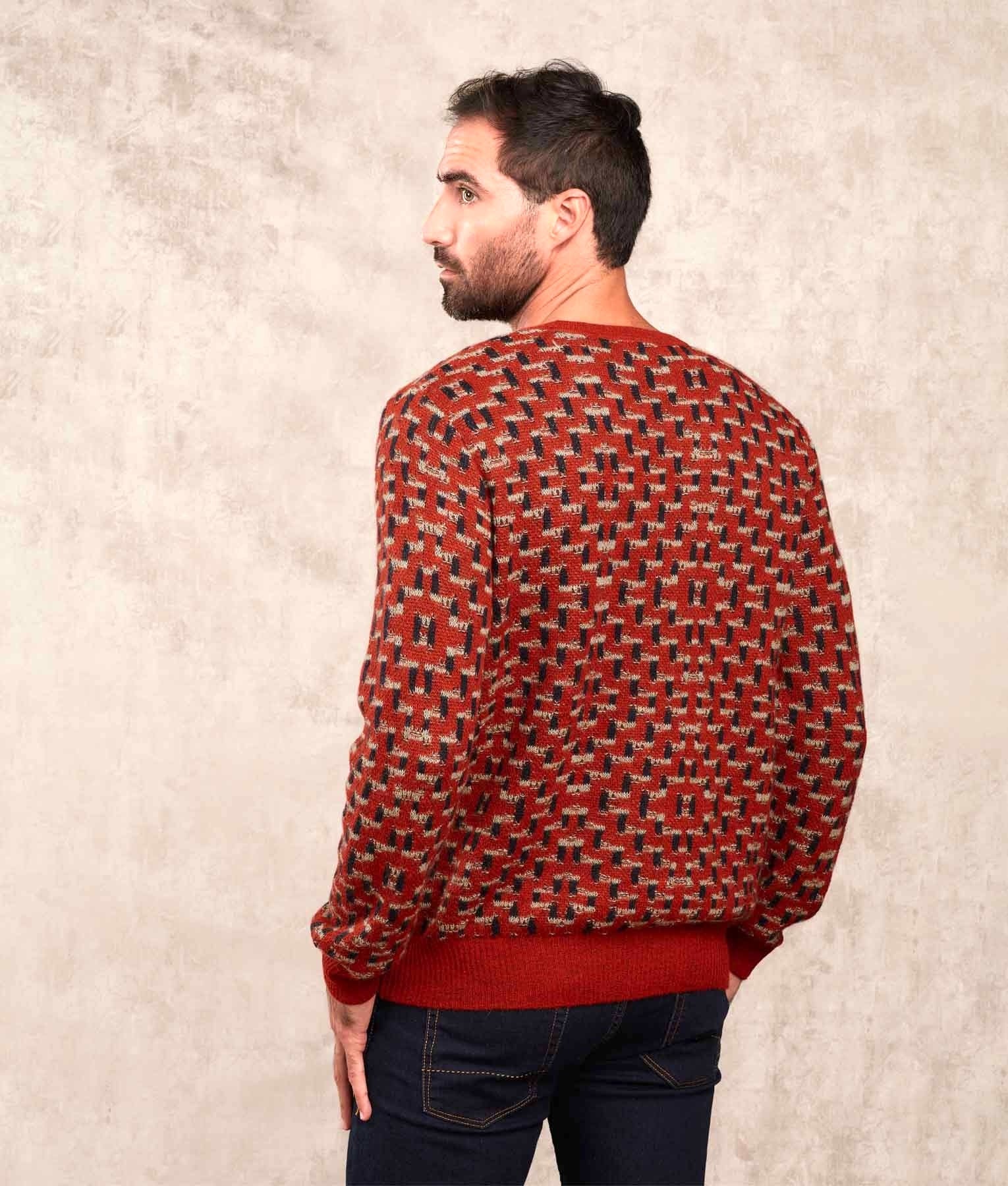 The Weave Alpaca Jumper - Multicoloured C004 - Men's