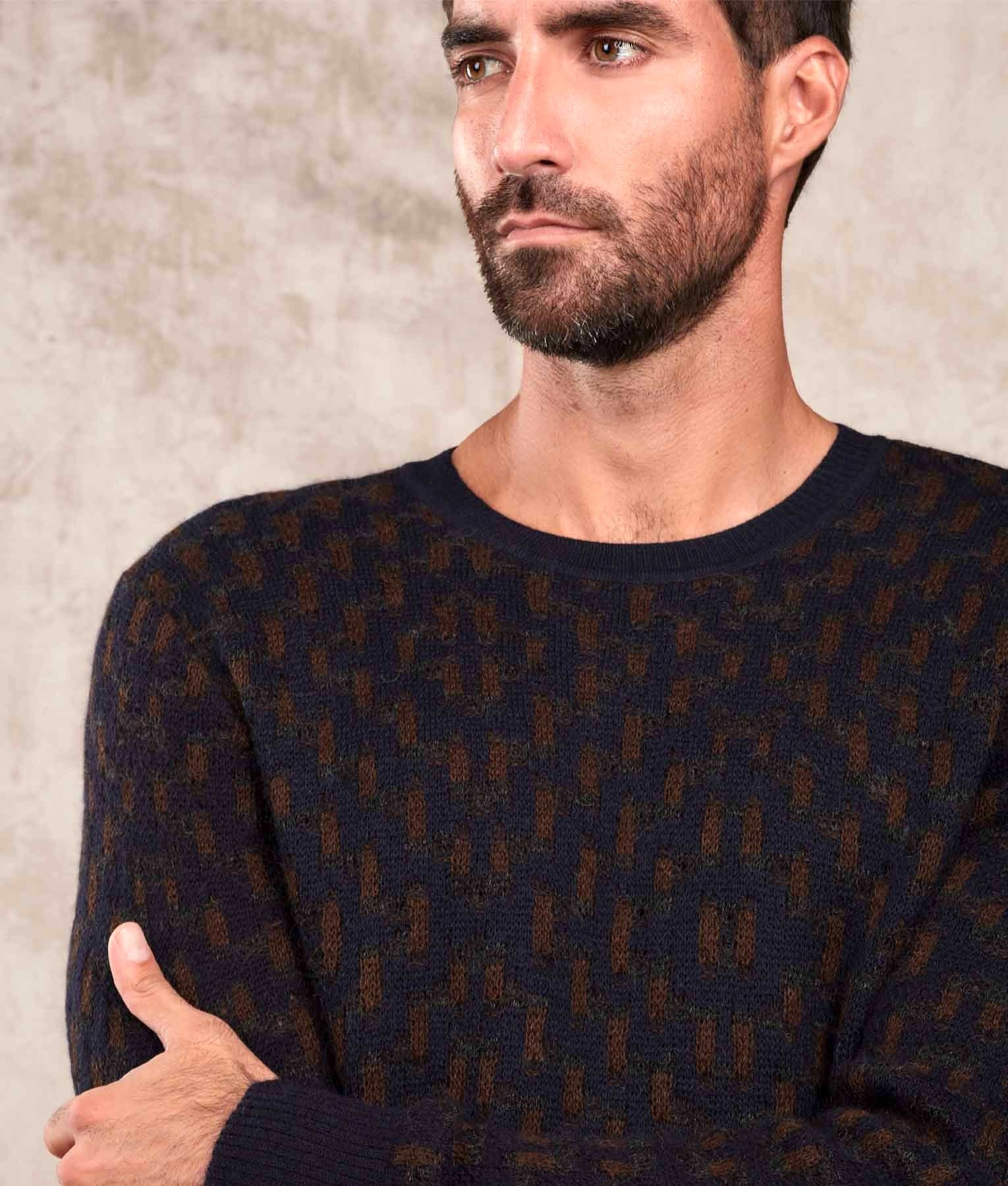 The Weave Alpaca Jumper - Multicoloured C007 - Men's