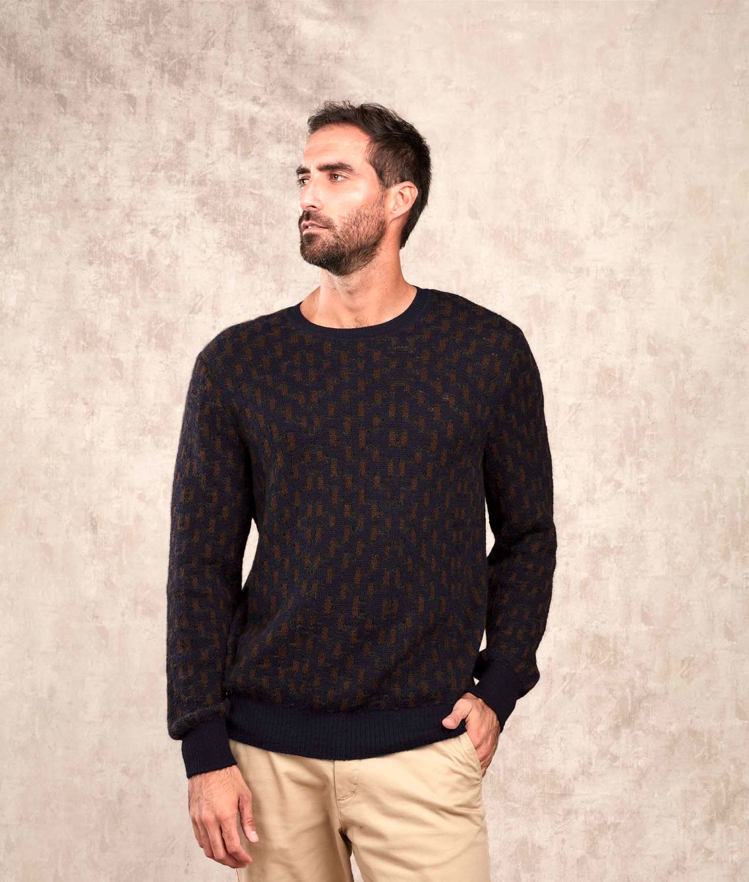 The Weave Alpaca Jumper - Multicoloured C007 - Men's