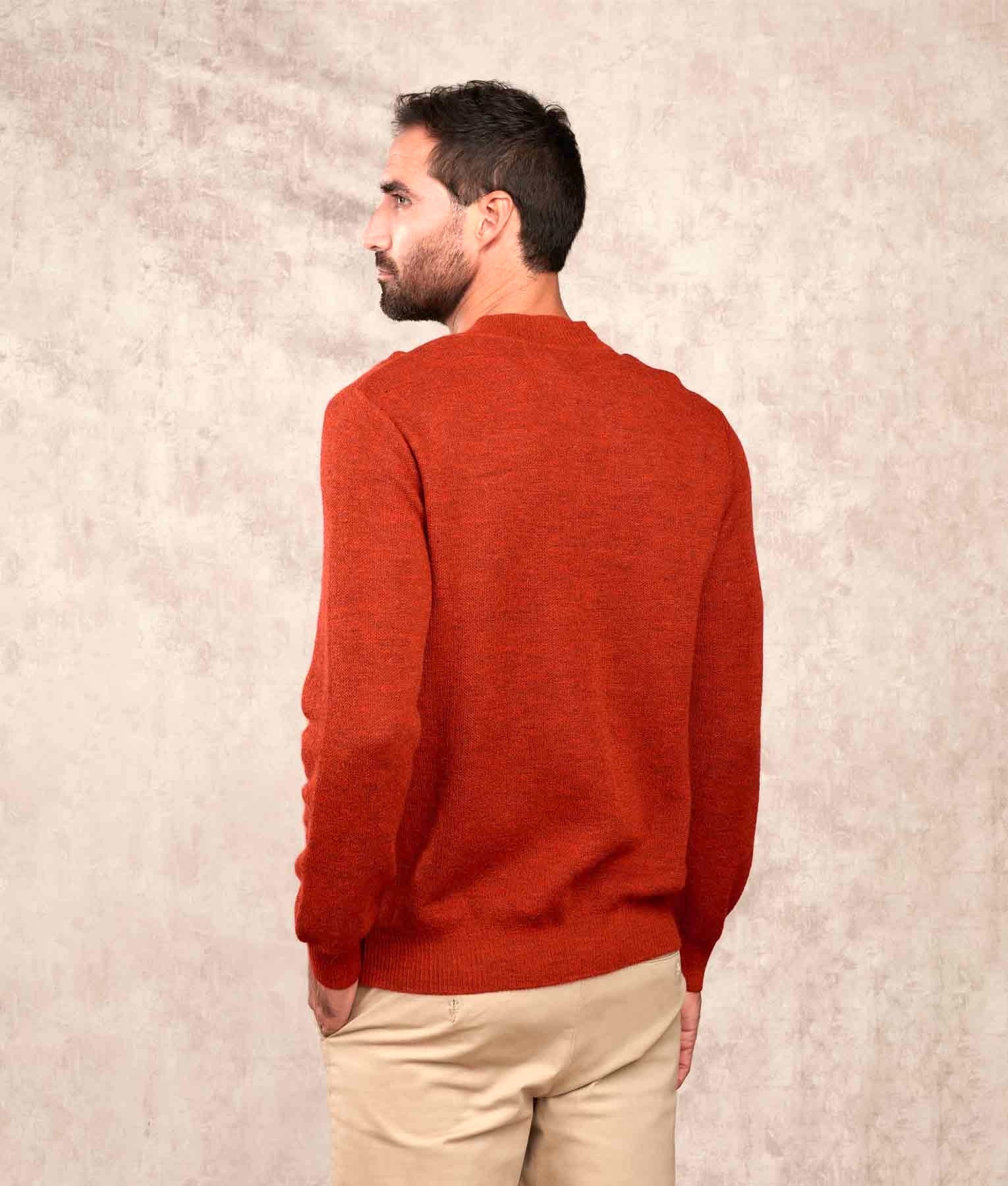 Colours & Clay Alpaca Jumper - Red C003 - Men's