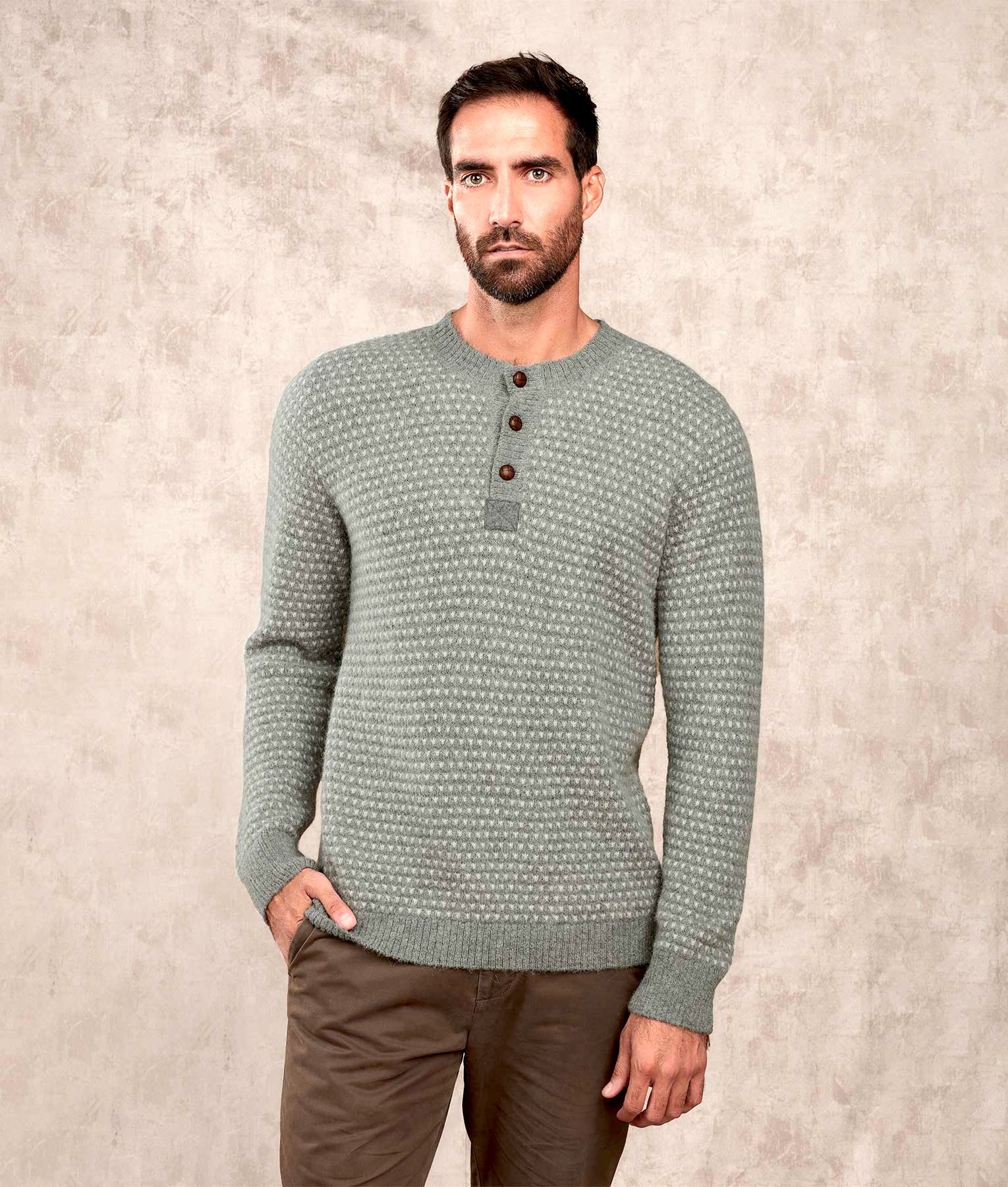 Mil Ojos Alpaca Jumper - Grey C001 - Men's