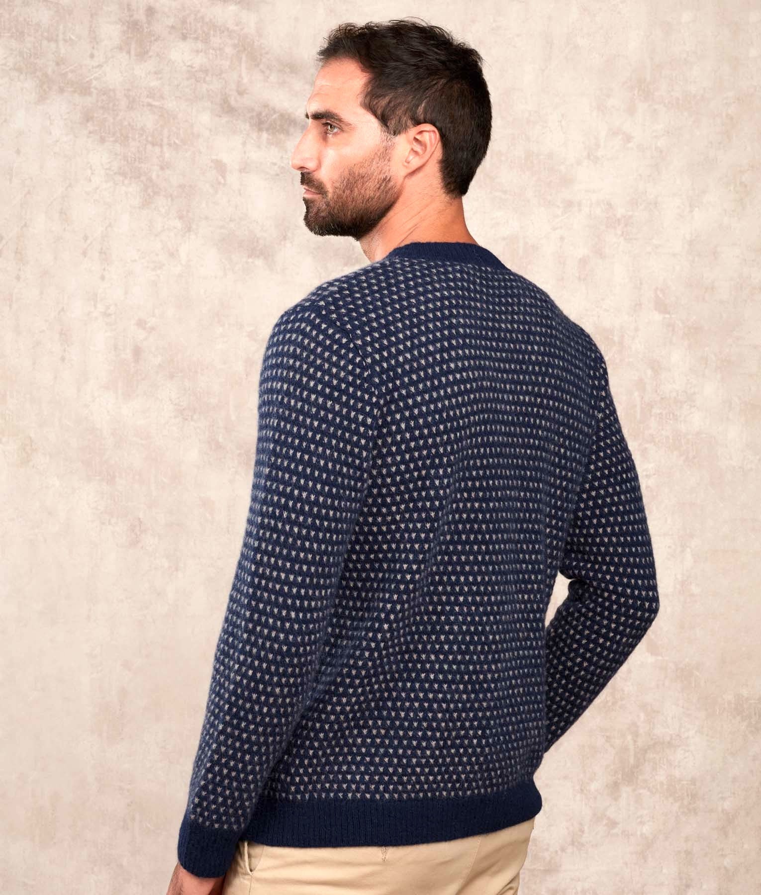 Mil Ojos Alpaca Jumper - Blue C002 - Men's