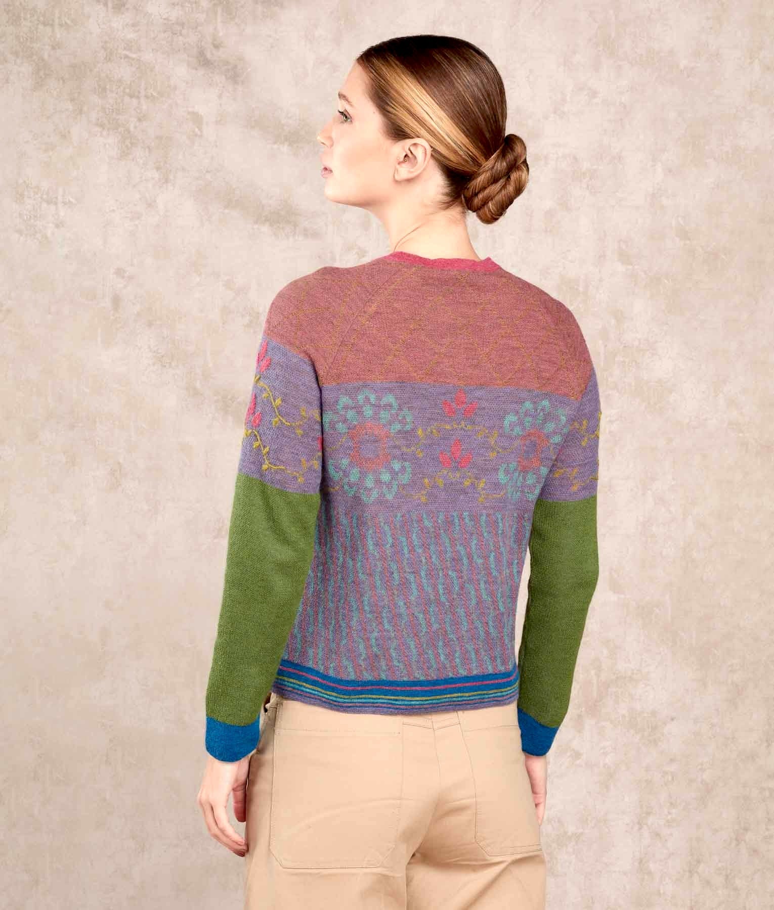 Los Flores Crew Neck Alpaca Jumper - Multicoloured C003 - Women's